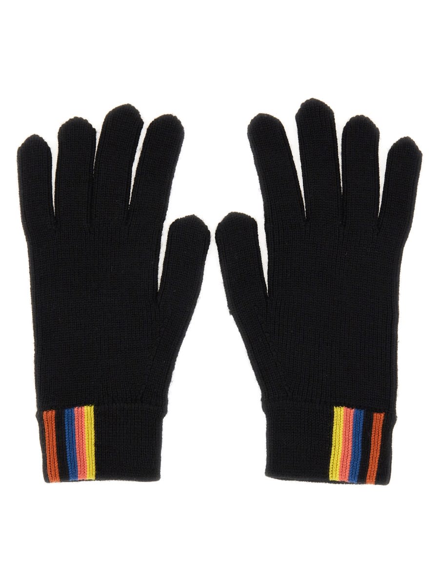 Shop Paul Smith Artist Gloves In Black