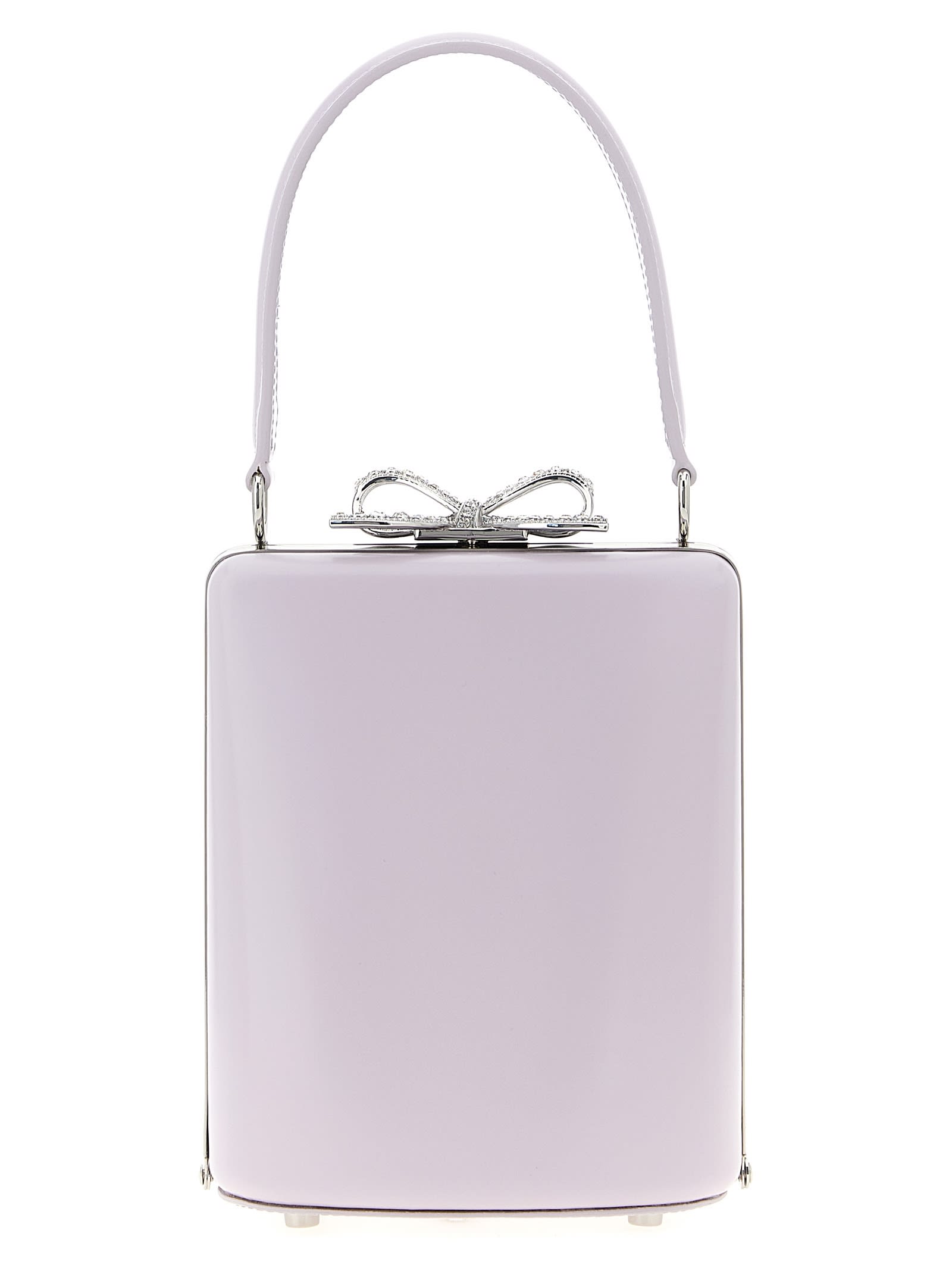 lilac Leather Mini Bow Handbag