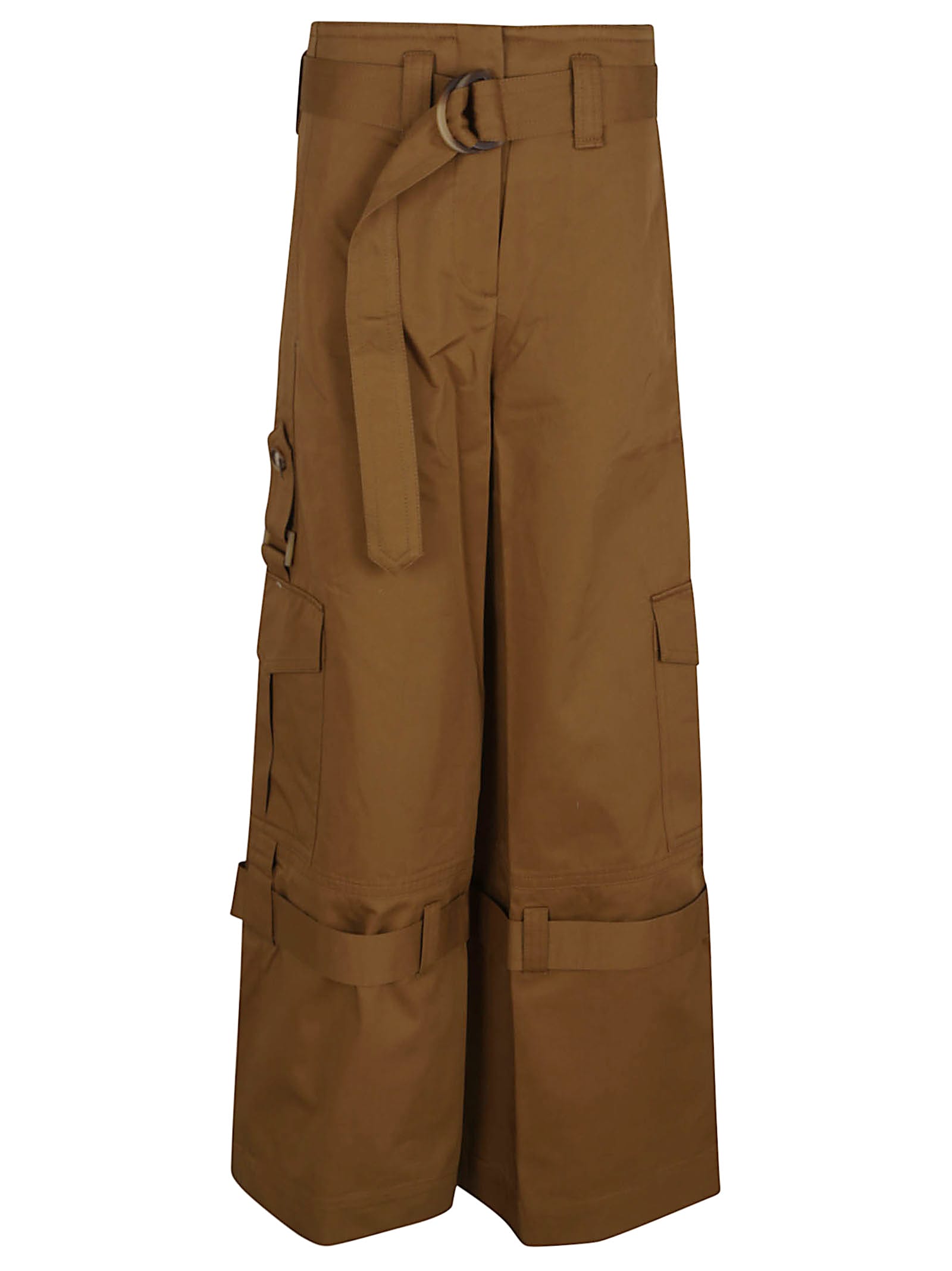 Zimmermann High-waisted Brown Wide-leg Trousers In Brown