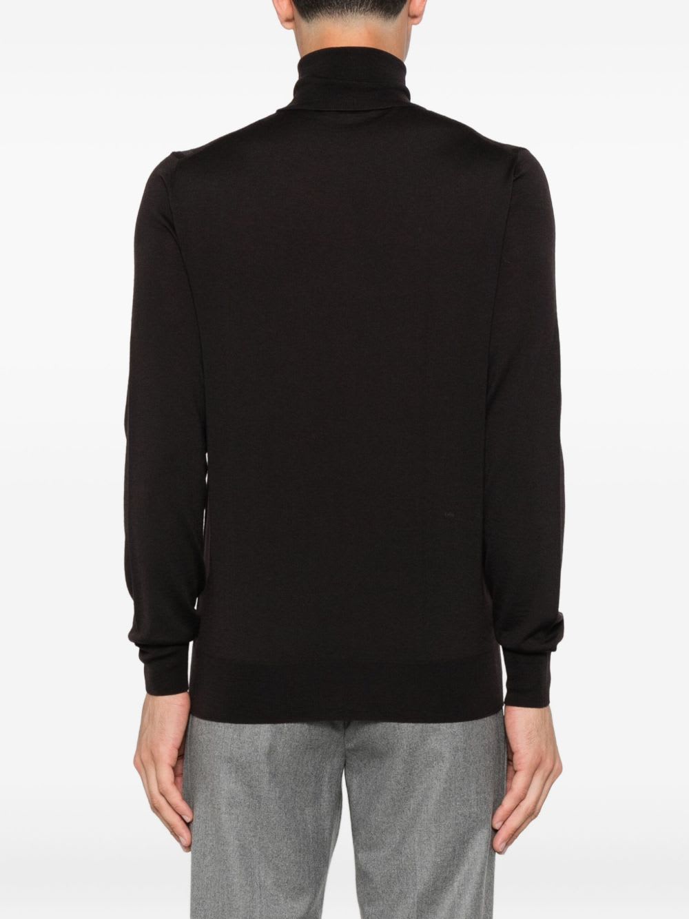 Paolo Pecora Wool Turtleneck Sweater In Black