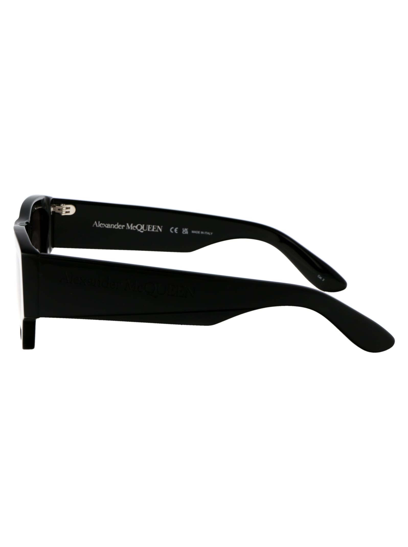 Alexander Mcqueen Square-frame Recycled Acetate Sunglasses In Black
