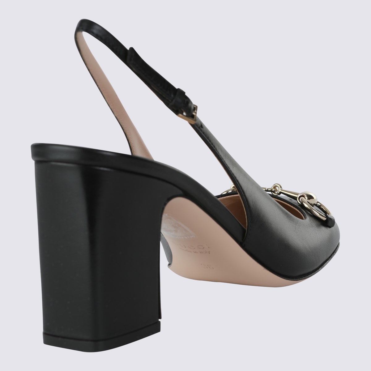 Shop Gucci Black Leather Pumps