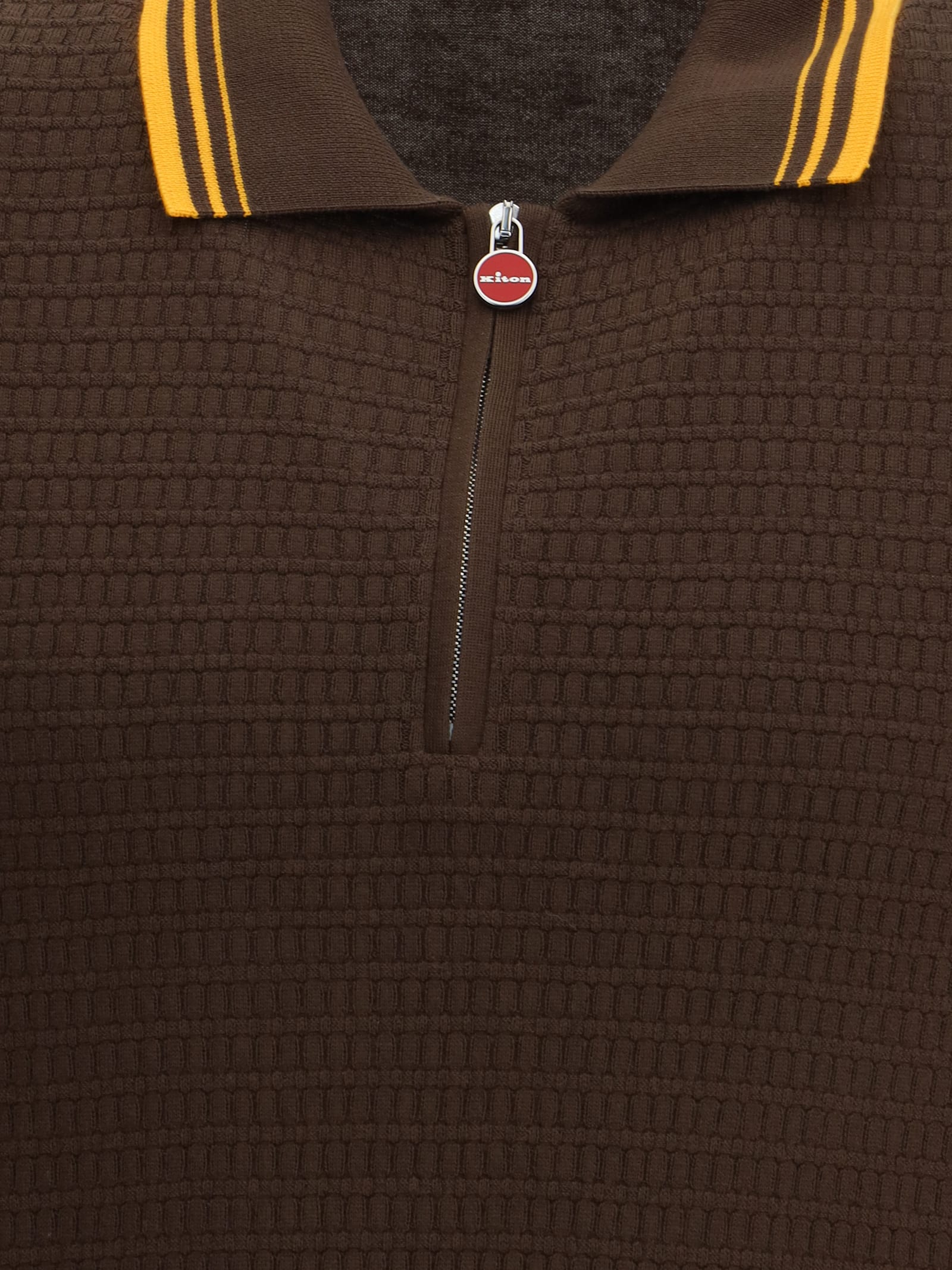 KITON ZIPPED POLO SHIRT