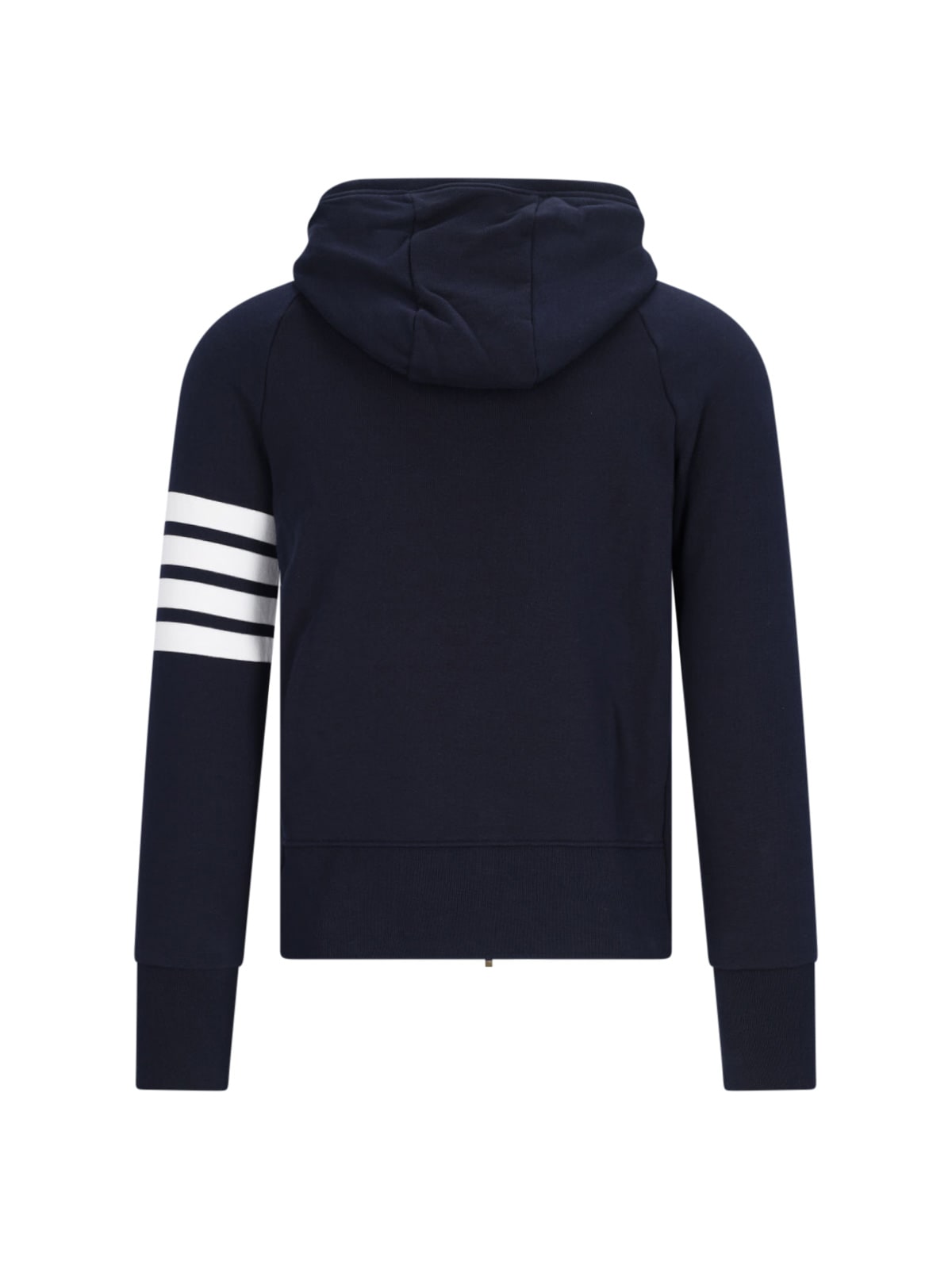 Thom Browne Navy Classic Loopback 4-bar Full Zip Hoodie In Blue