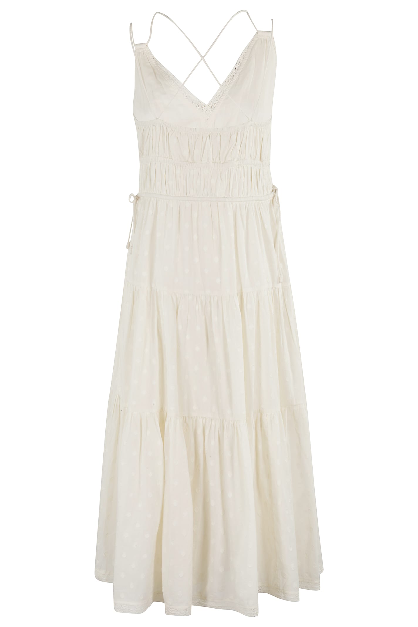 Ulla Johnson Freya Circle Jacquard Tiered Cotton Dress