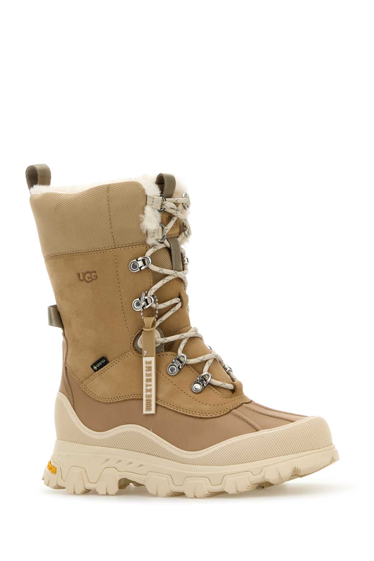 Shop Ugg Beige Leather W Adirondack Meridian Boots In San