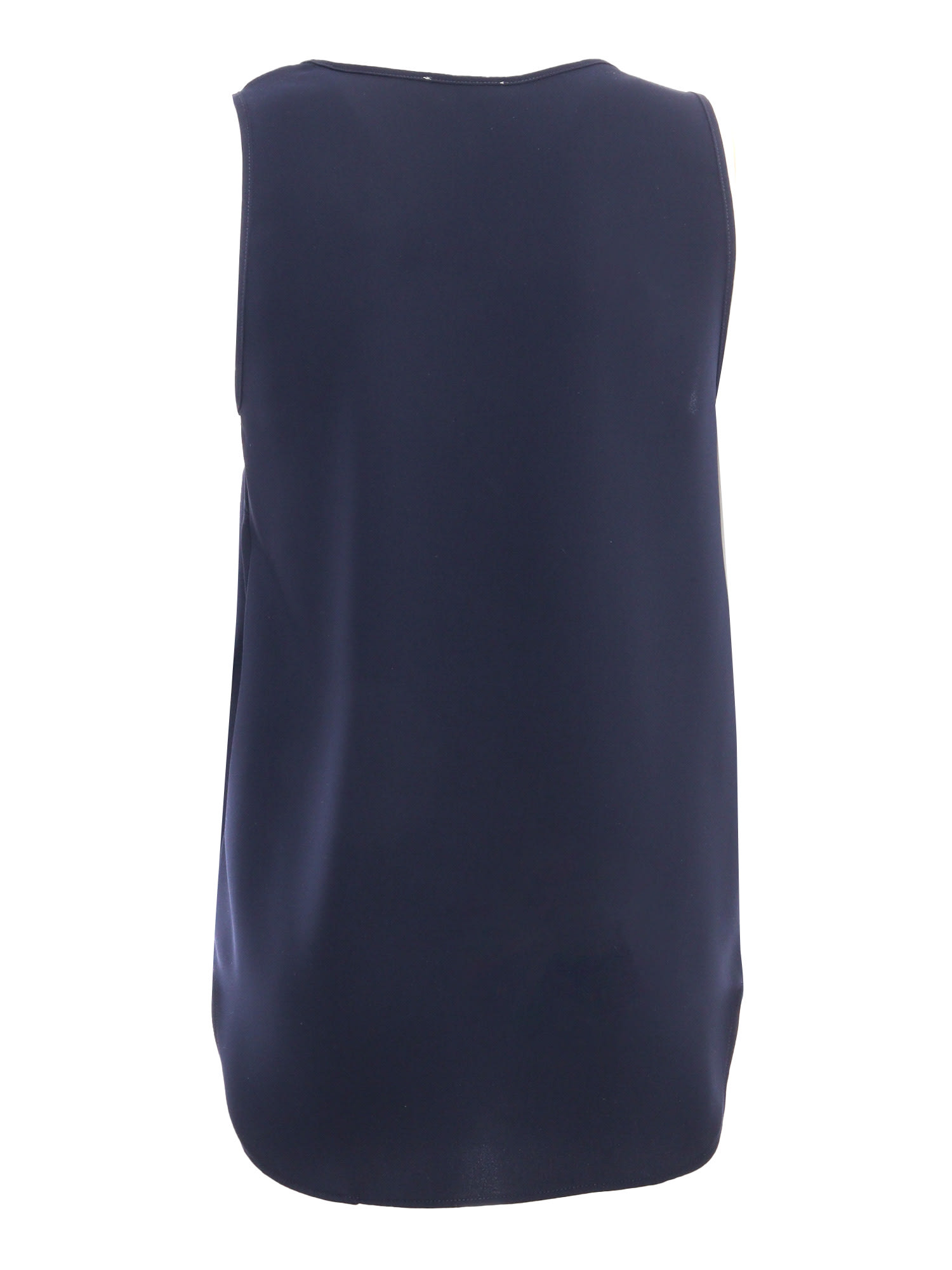 P.a.r.o.s.h Sleeveless Scoop Neck Blouse In Blue