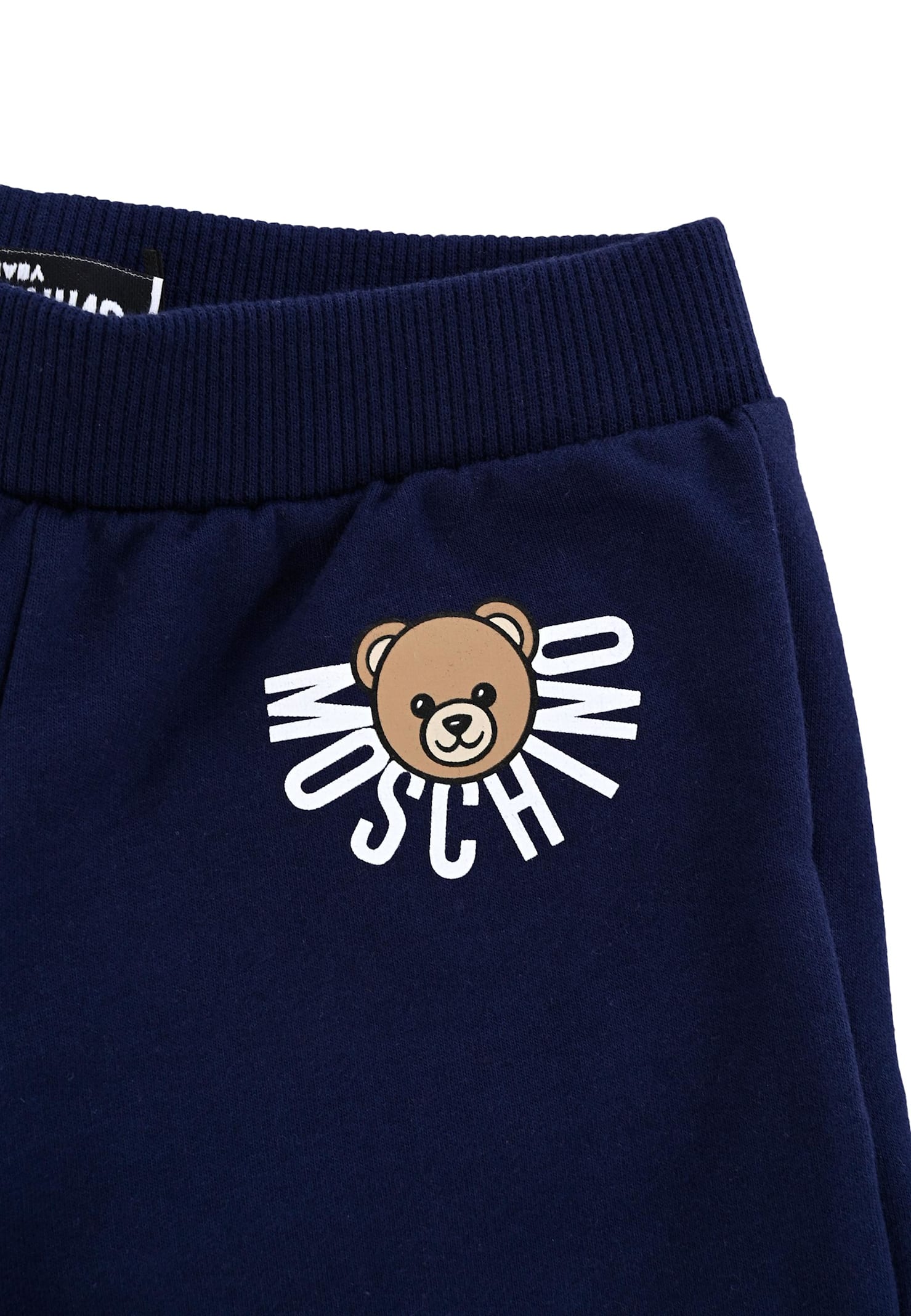 Moschino Blue Trousers For Babykids With Teddy Bear In Blue