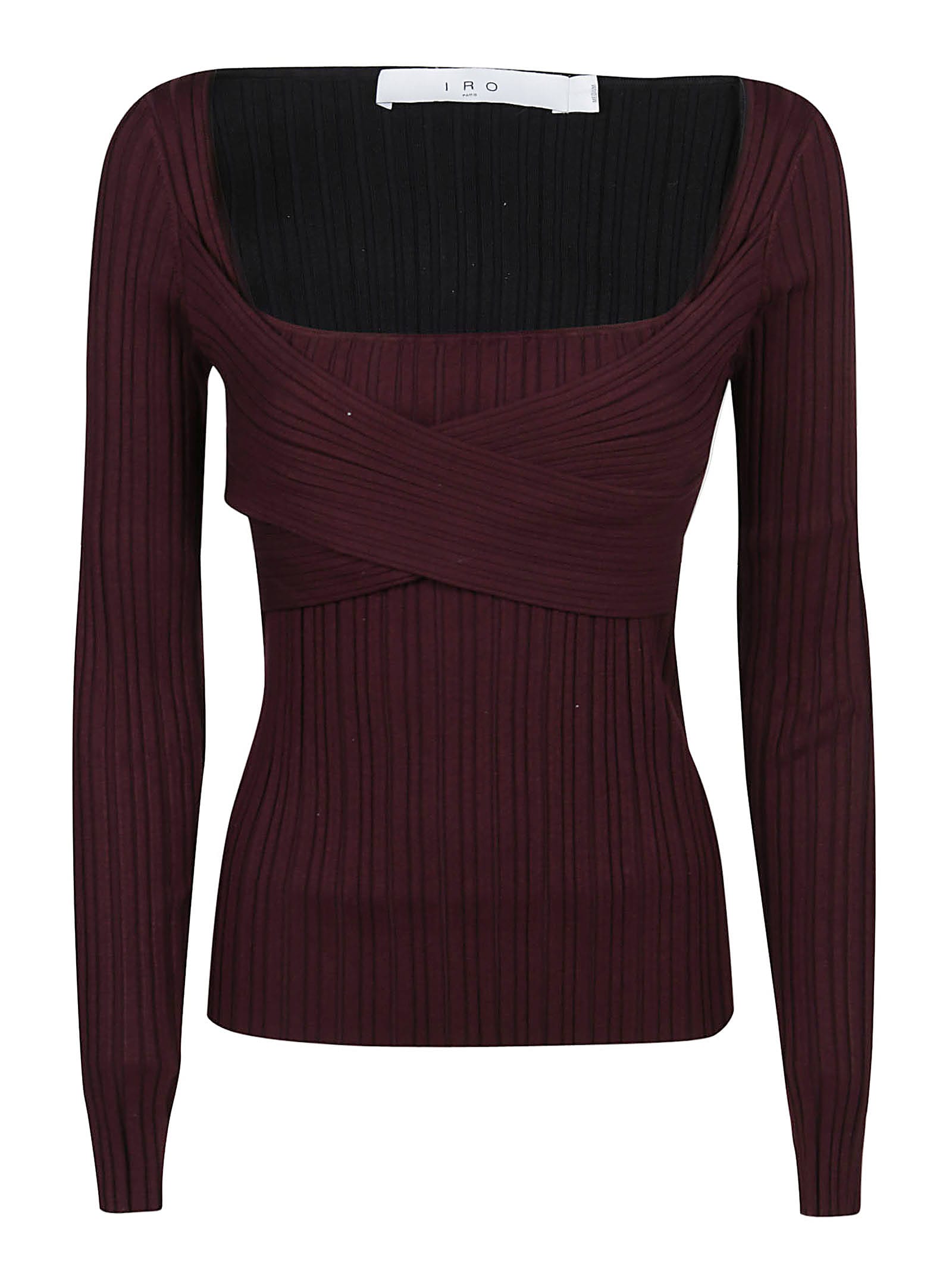 IRO Amarok Square-neck Ribbed Sweater