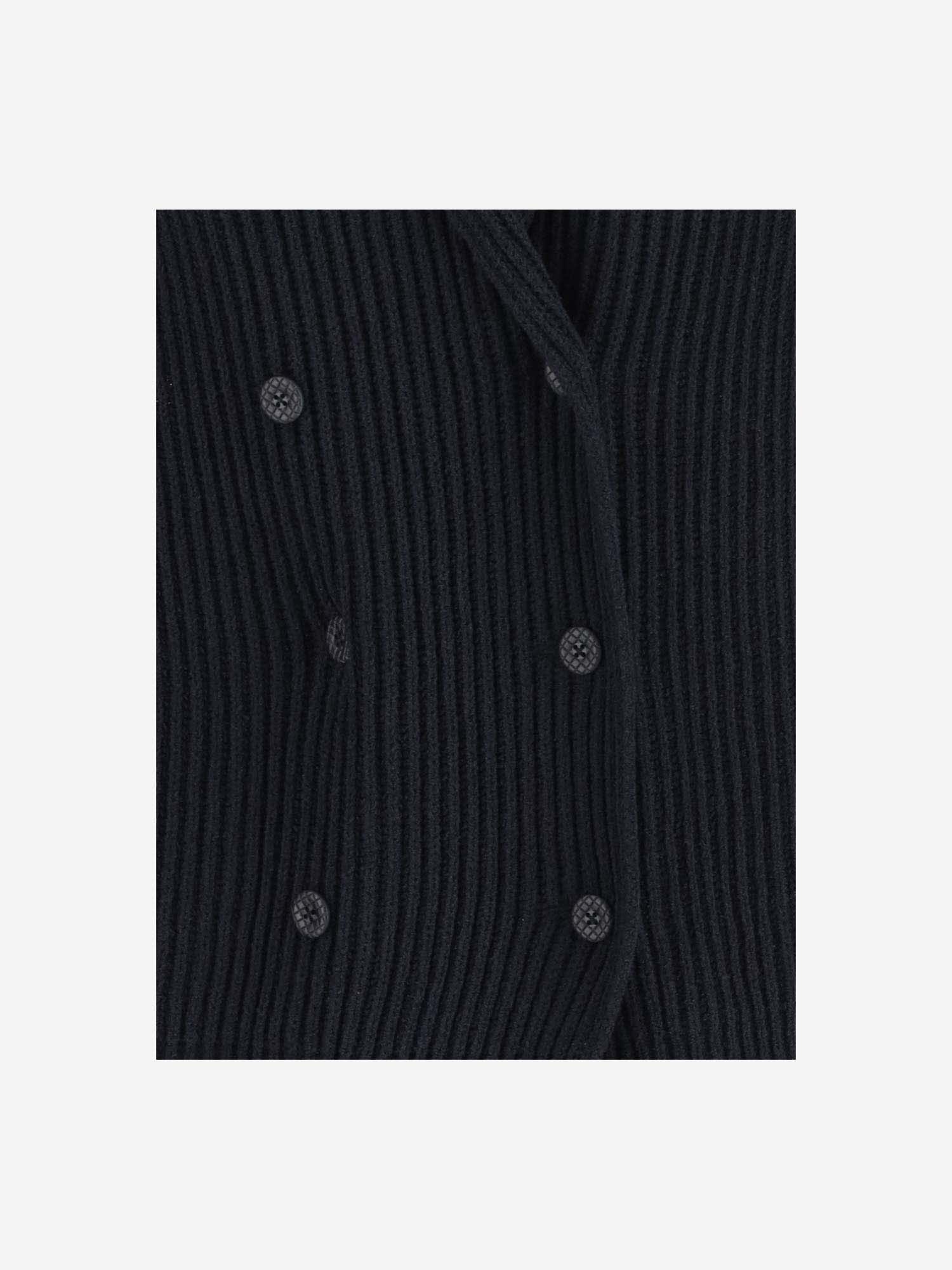 Shop Bruno Manetti Cotton Blend Cardigan In Black