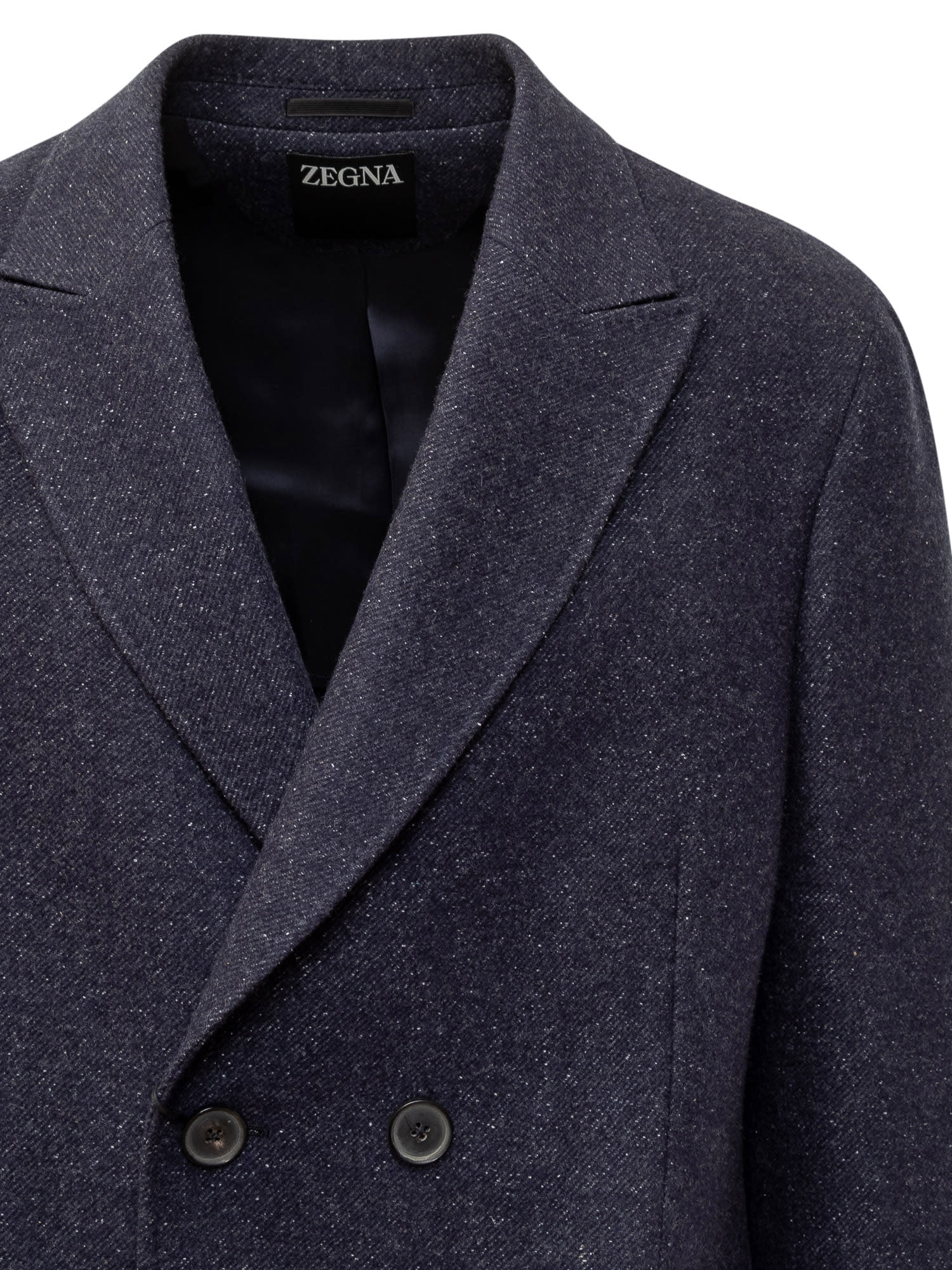 Shop Zegna Coat In Darkblue