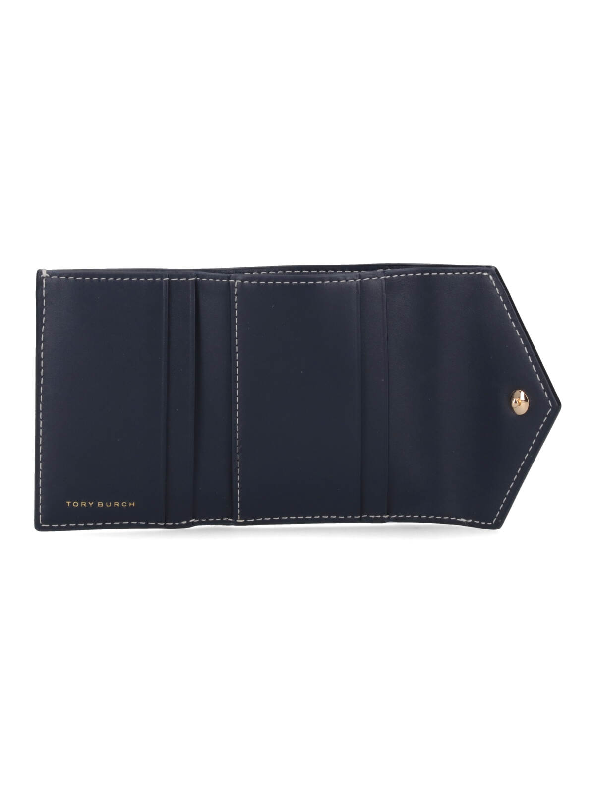 Tory Burch T Monogram Small Trifold Wallet In Blue