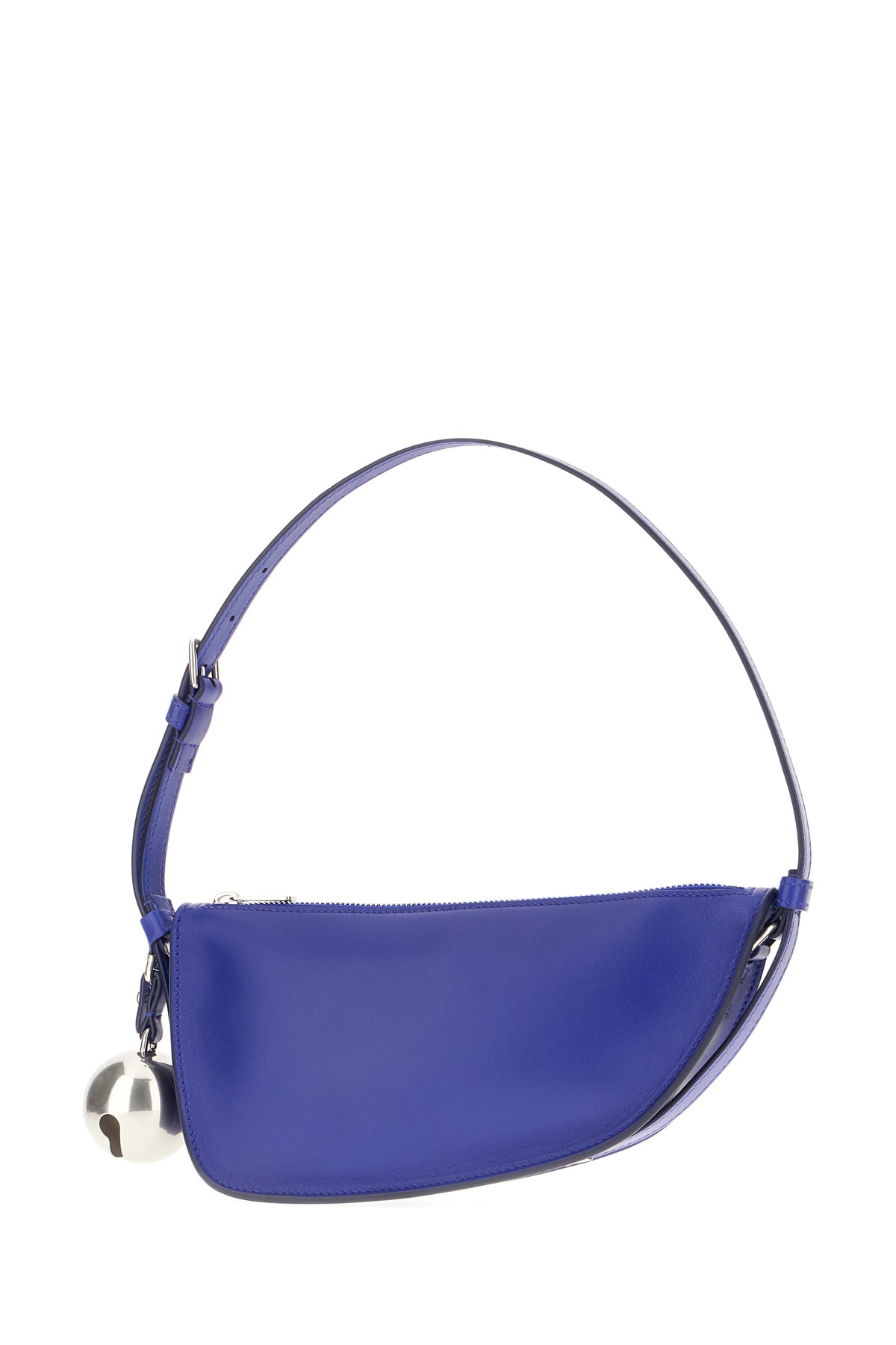 Shop Burberry Electric Blue Nappa Leather Mini Shield Shoulder Bag In Knight