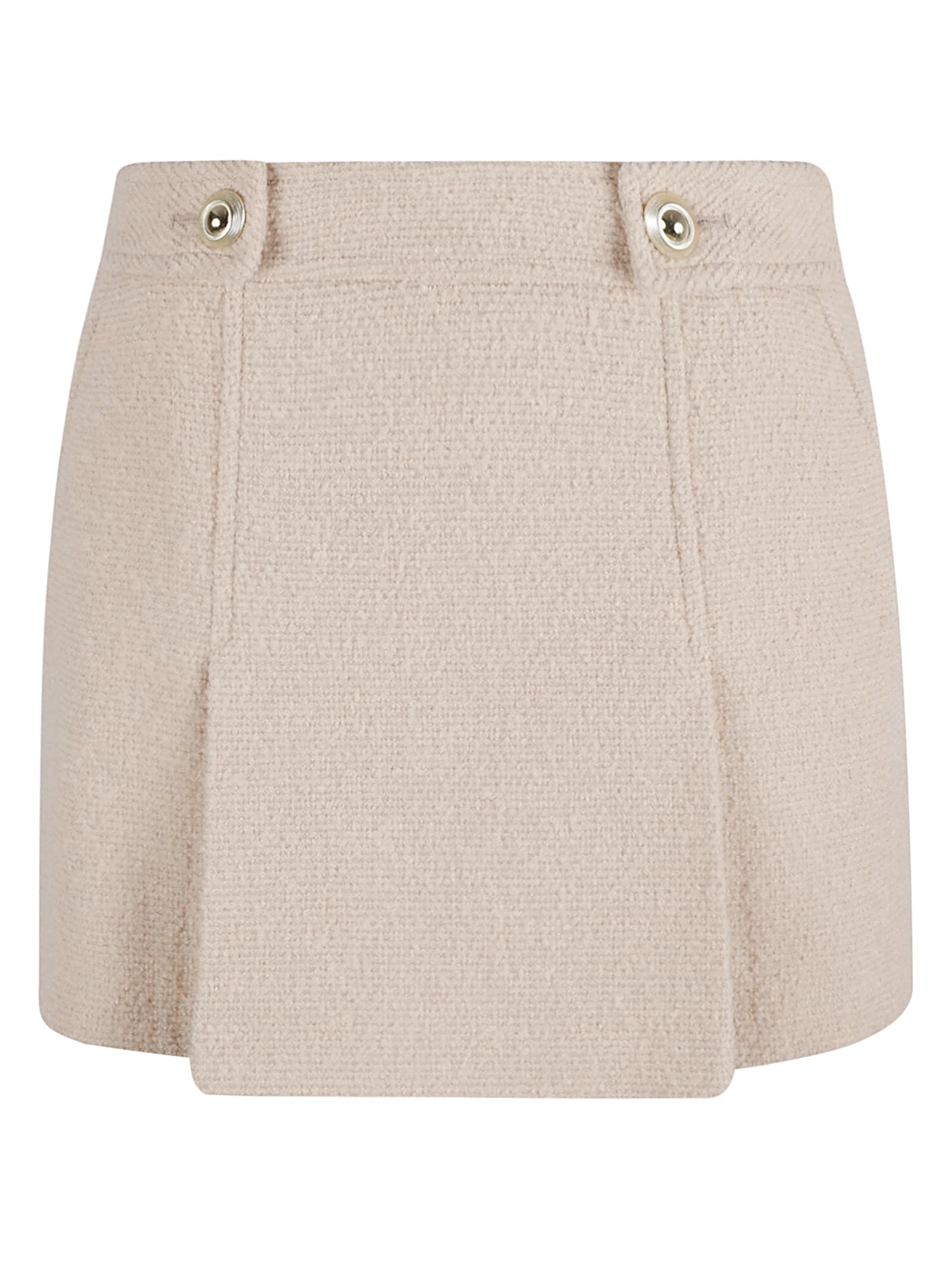 Boucle Pleated Mini Skirt