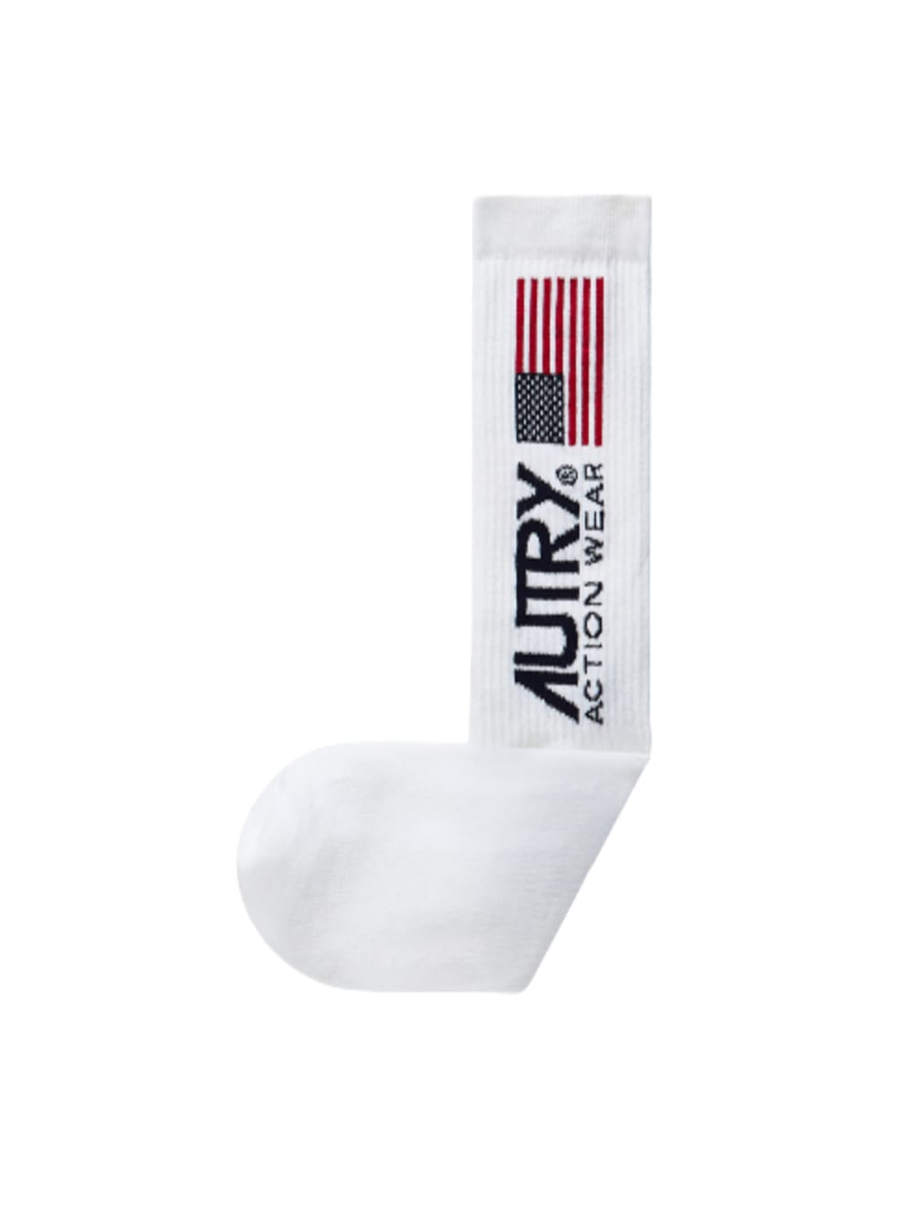 Autry Mens White Cotton Socks With Logo