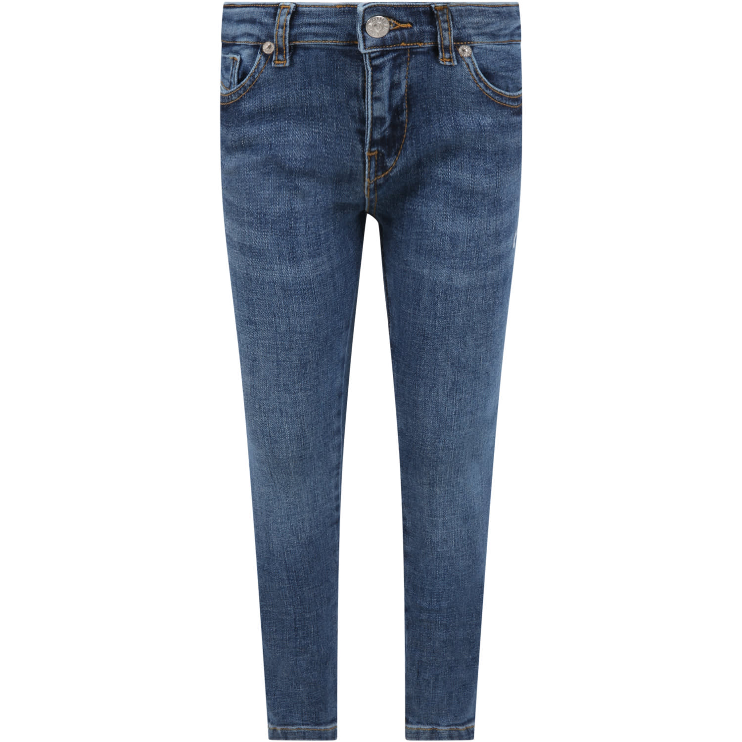Diesel Blue Jeans For Girl With Loged Patch