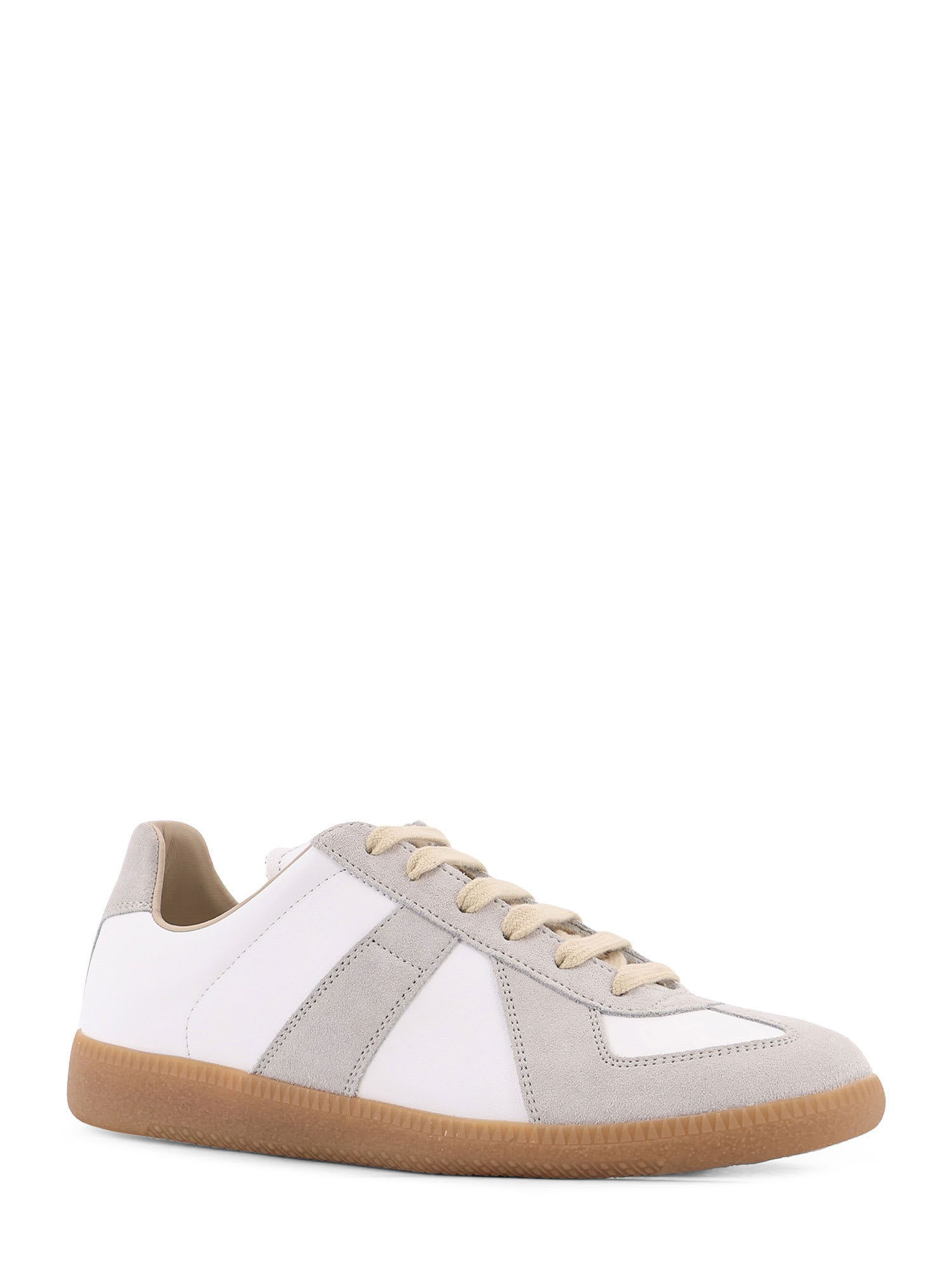 Maison Margiela Leather Sneakers In White