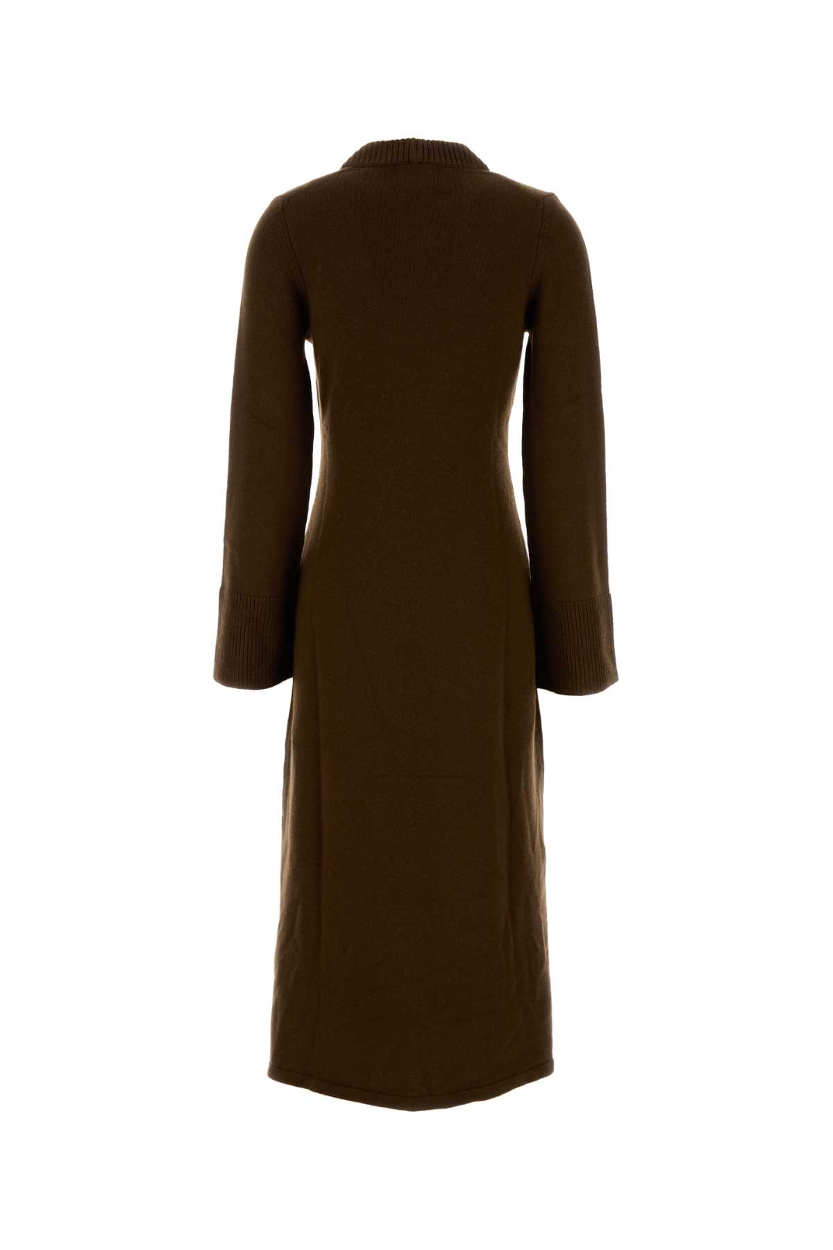 Loulou Studio Brown Wool Blend Ari Dress In Brown