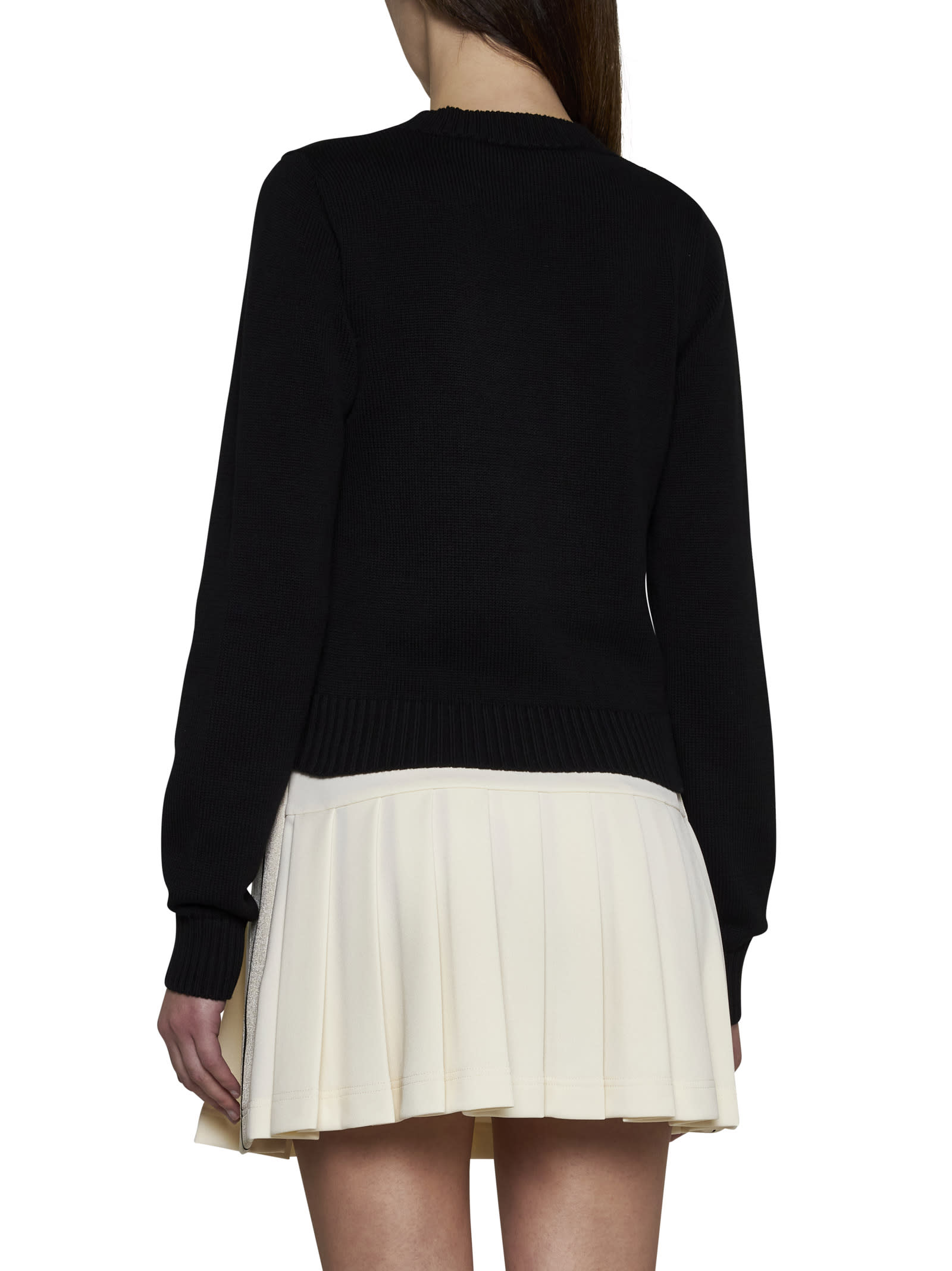 Shop Palm Angels Sweater In Black Off White