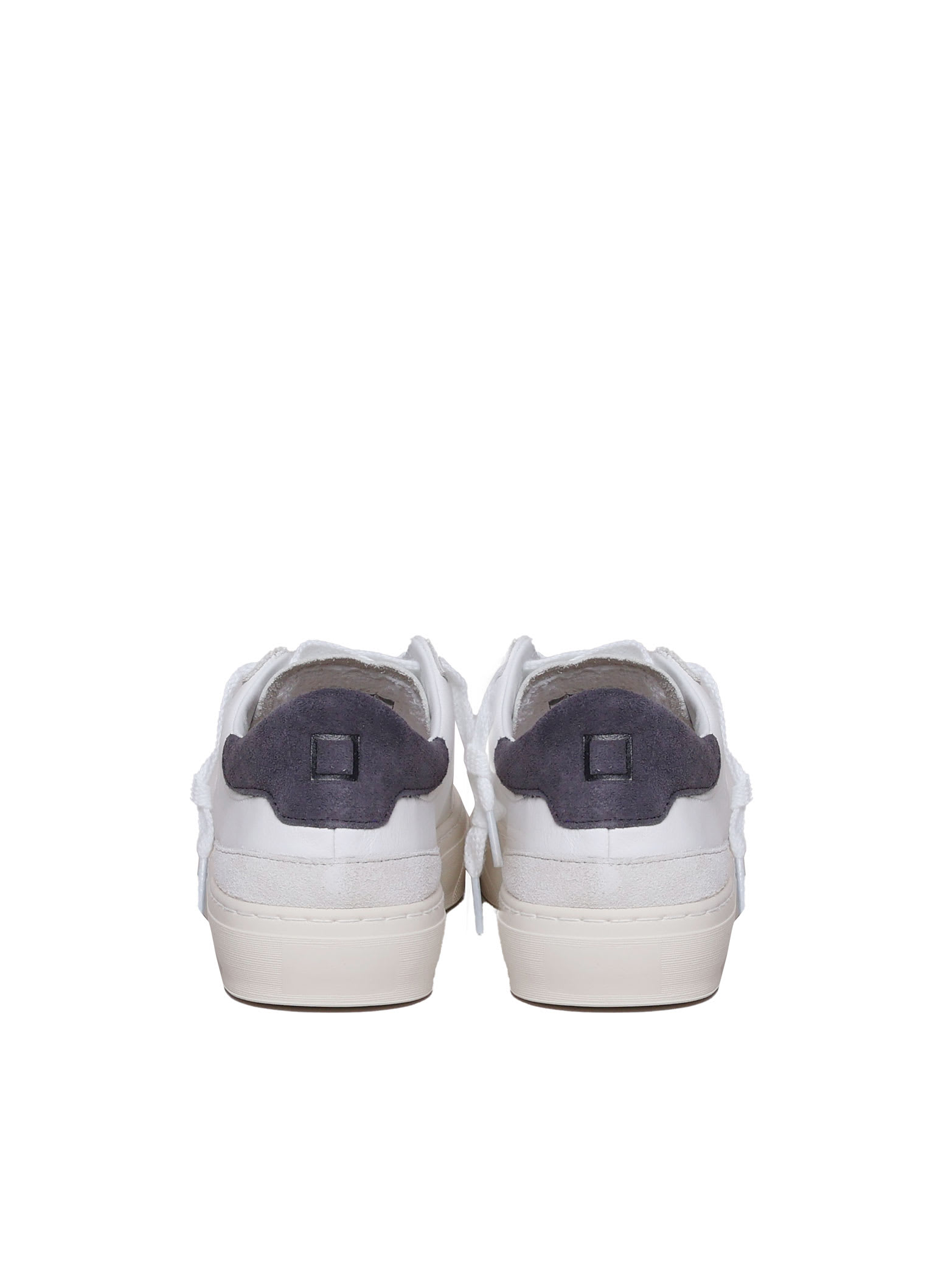 Shop Date Sonica Sneakers In Leather In White-gray