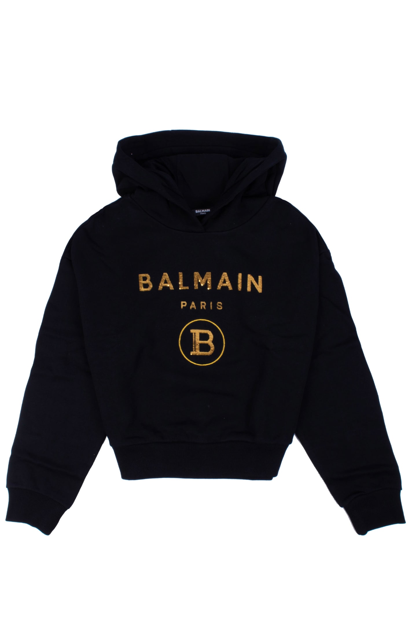 Balmain Cotton Sweatshirt With Hood