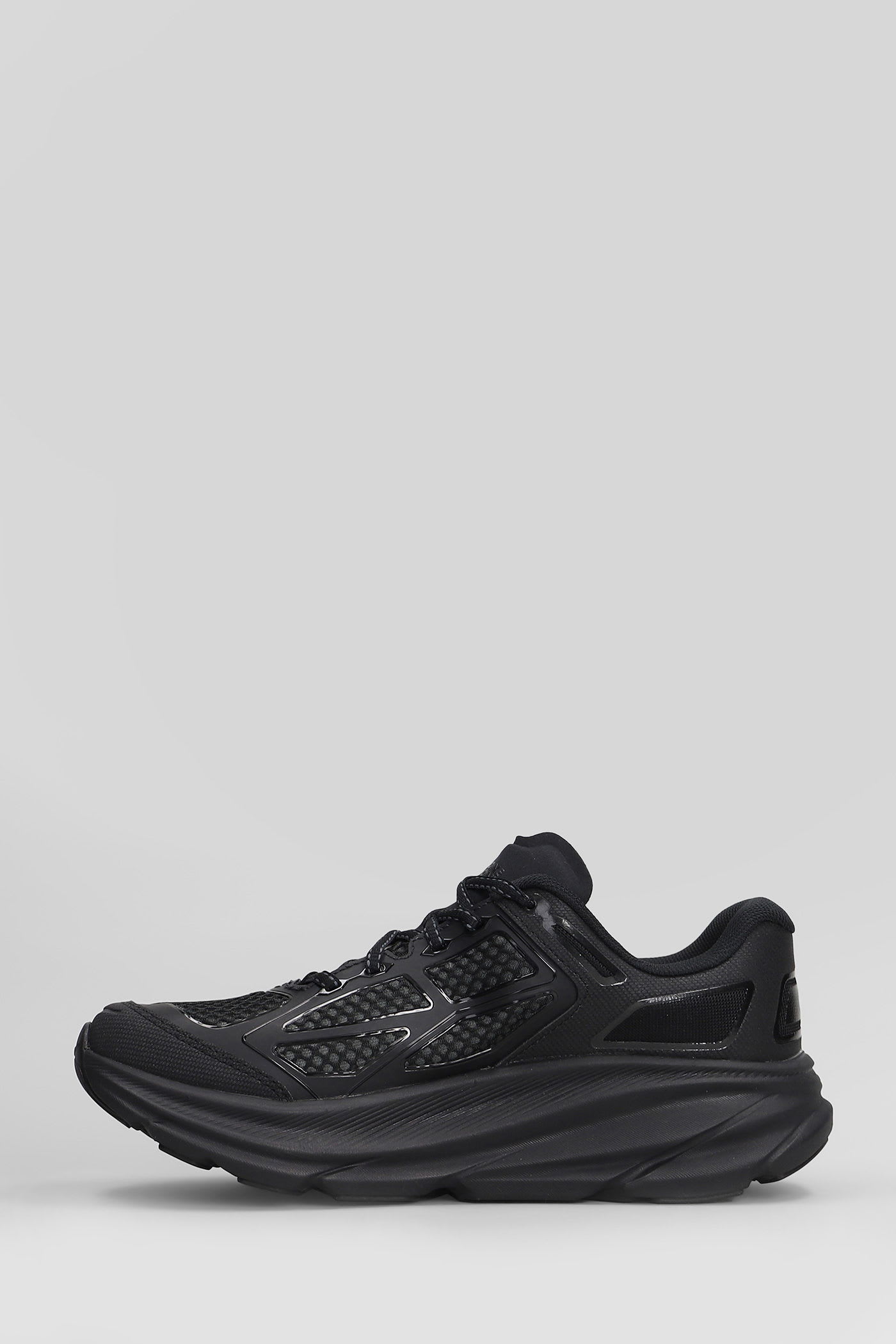 Hoka Clifton One9 Rubber-trimmed Mesh Sneakers In Black
