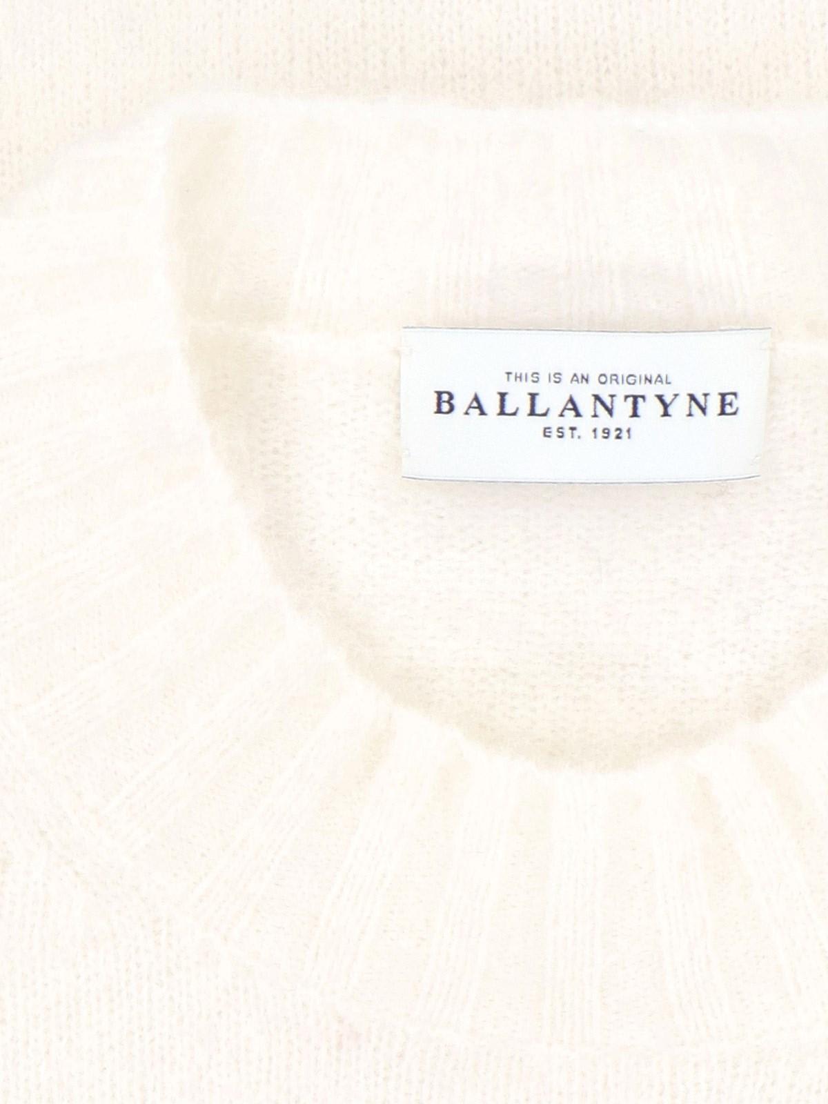 Shop Ballantyne Basic Sweater In White Butter