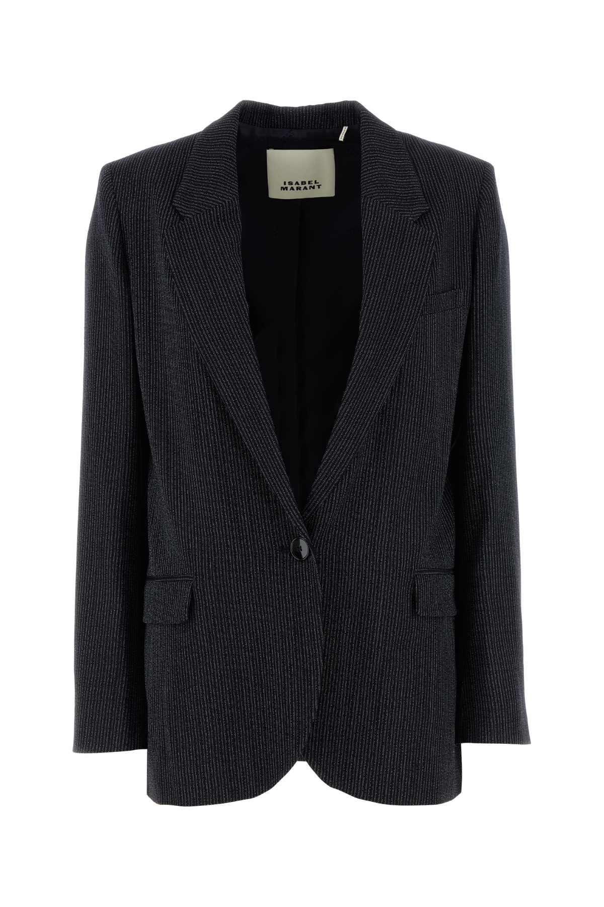 Isabel Marant Embroidered Stretch Wool Blend Omelia Blazer