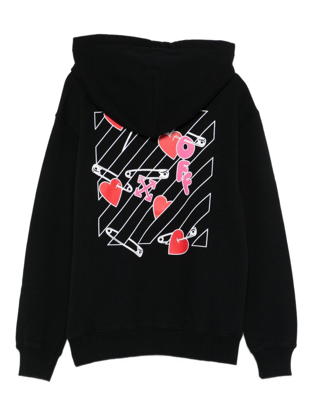 Off-white Off White Kids Long-sleeved Hoodie In Black