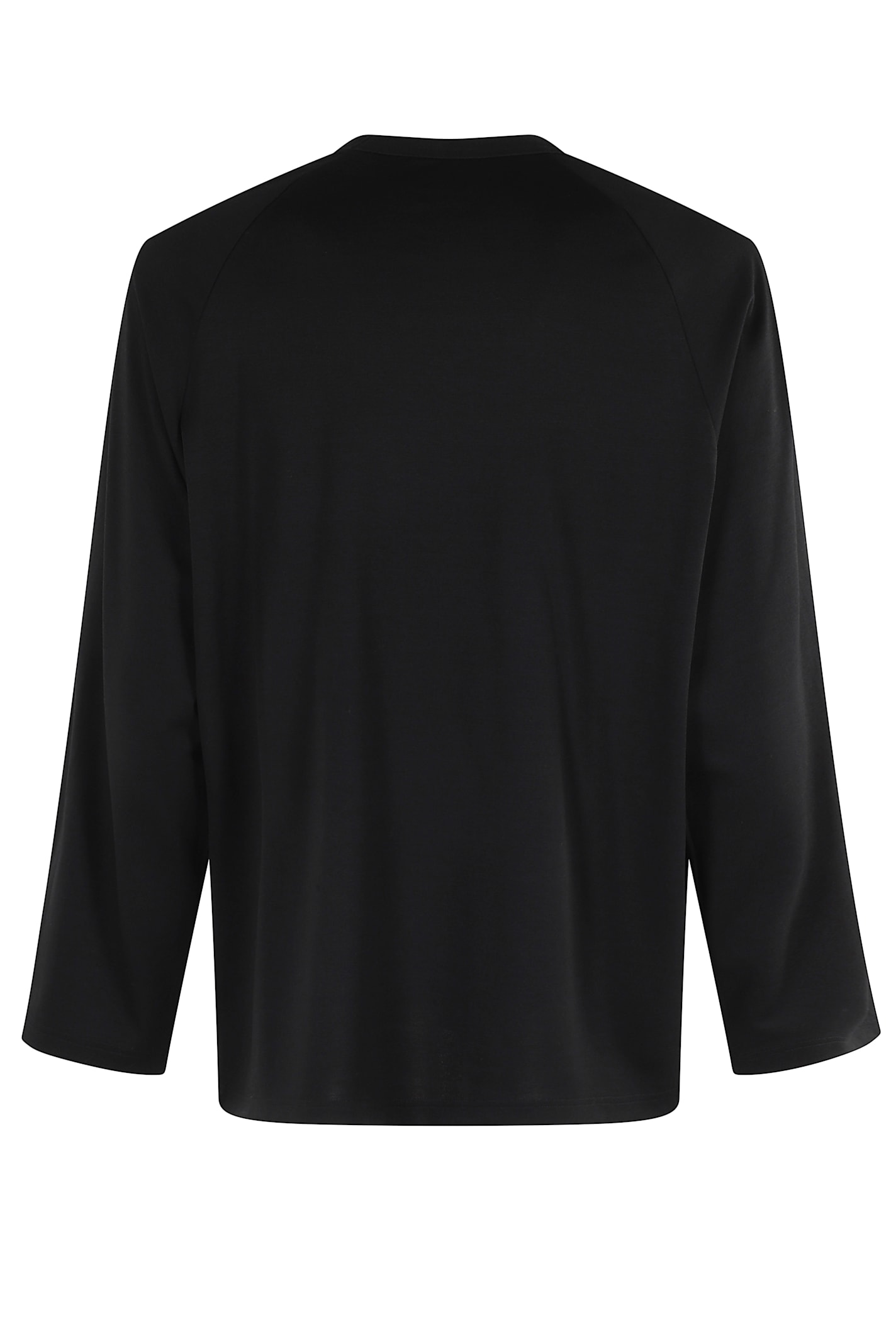 Y-3 Three-stripe Long-sleeve T-shirt In Black