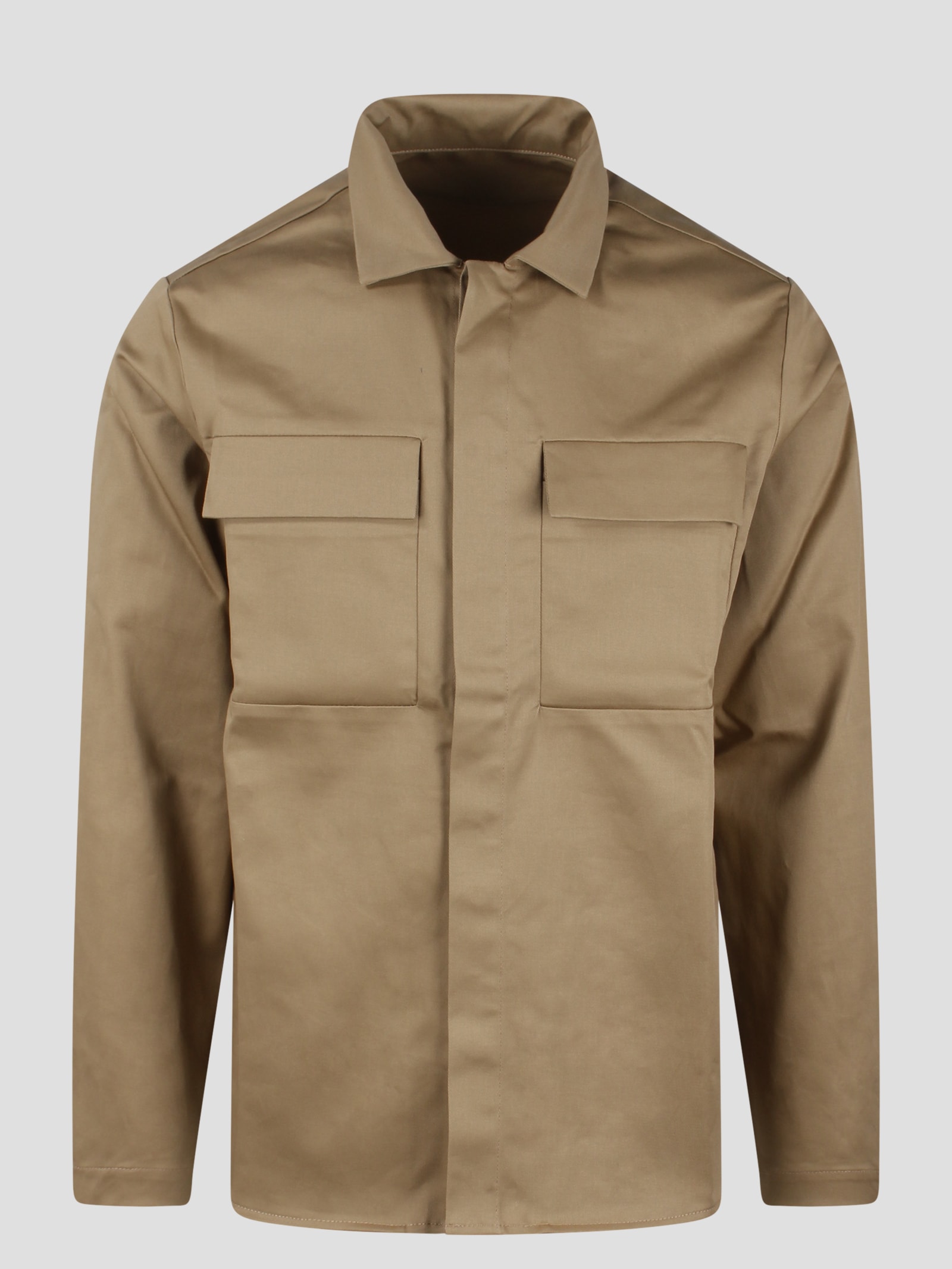 Shop Nine In The Morning Frud Raw Shirt In Brown