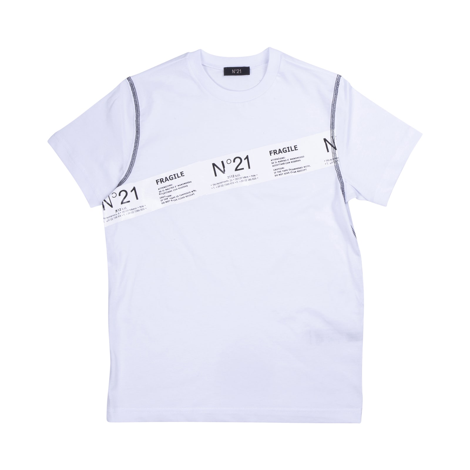 N°21 Kids' T-shirt In Bianco