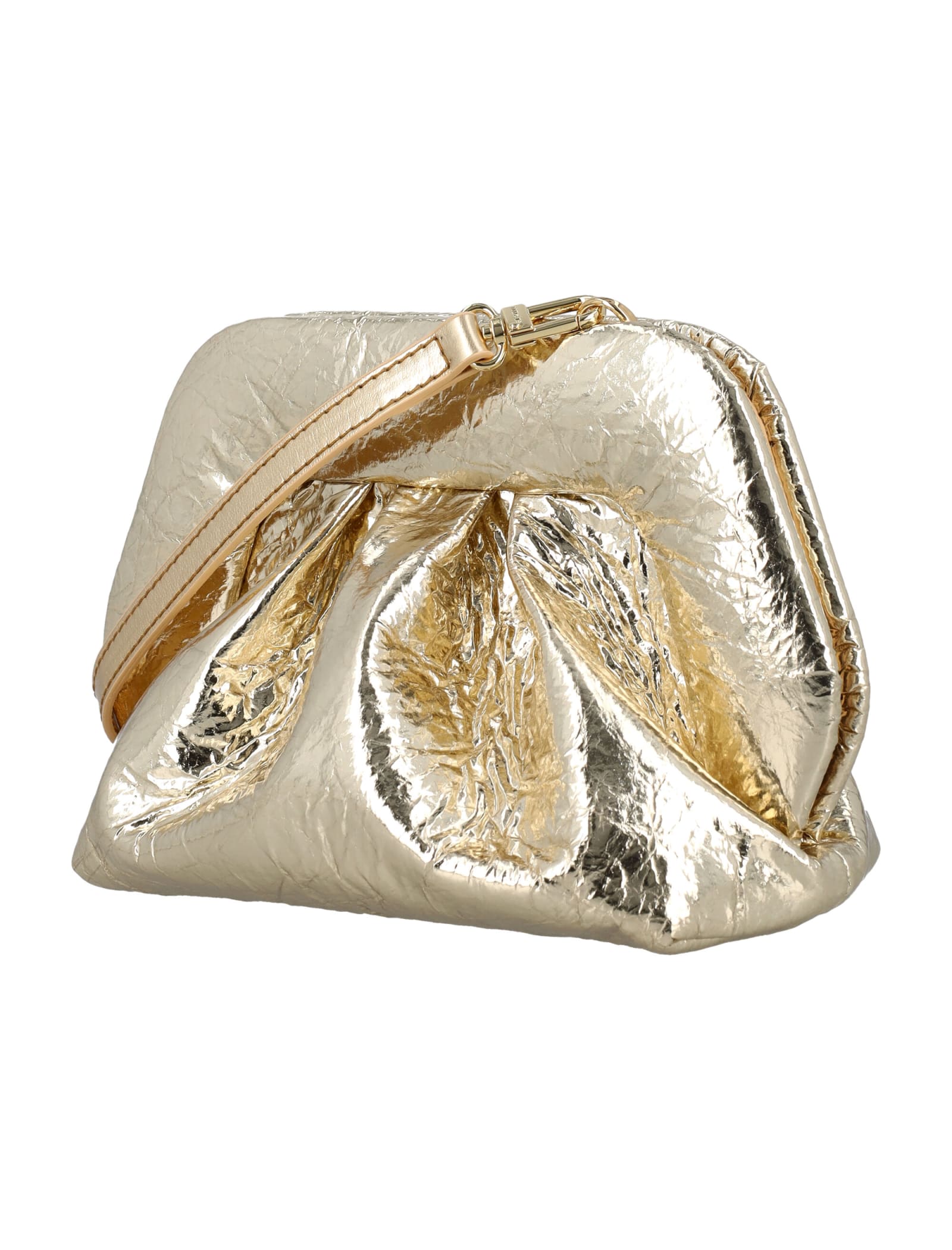 Themoirè Gea Clutch Pineapple Leather In Gold