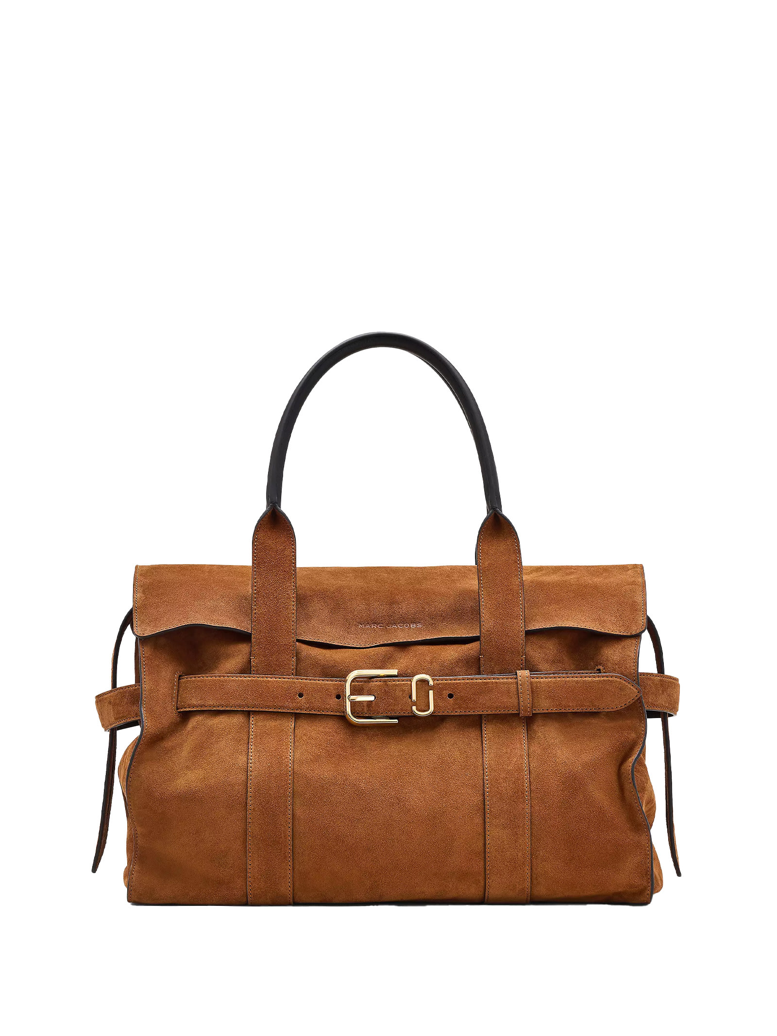 Marc Jacobs The Dakota Belted Suede Tote Bag In Brown
