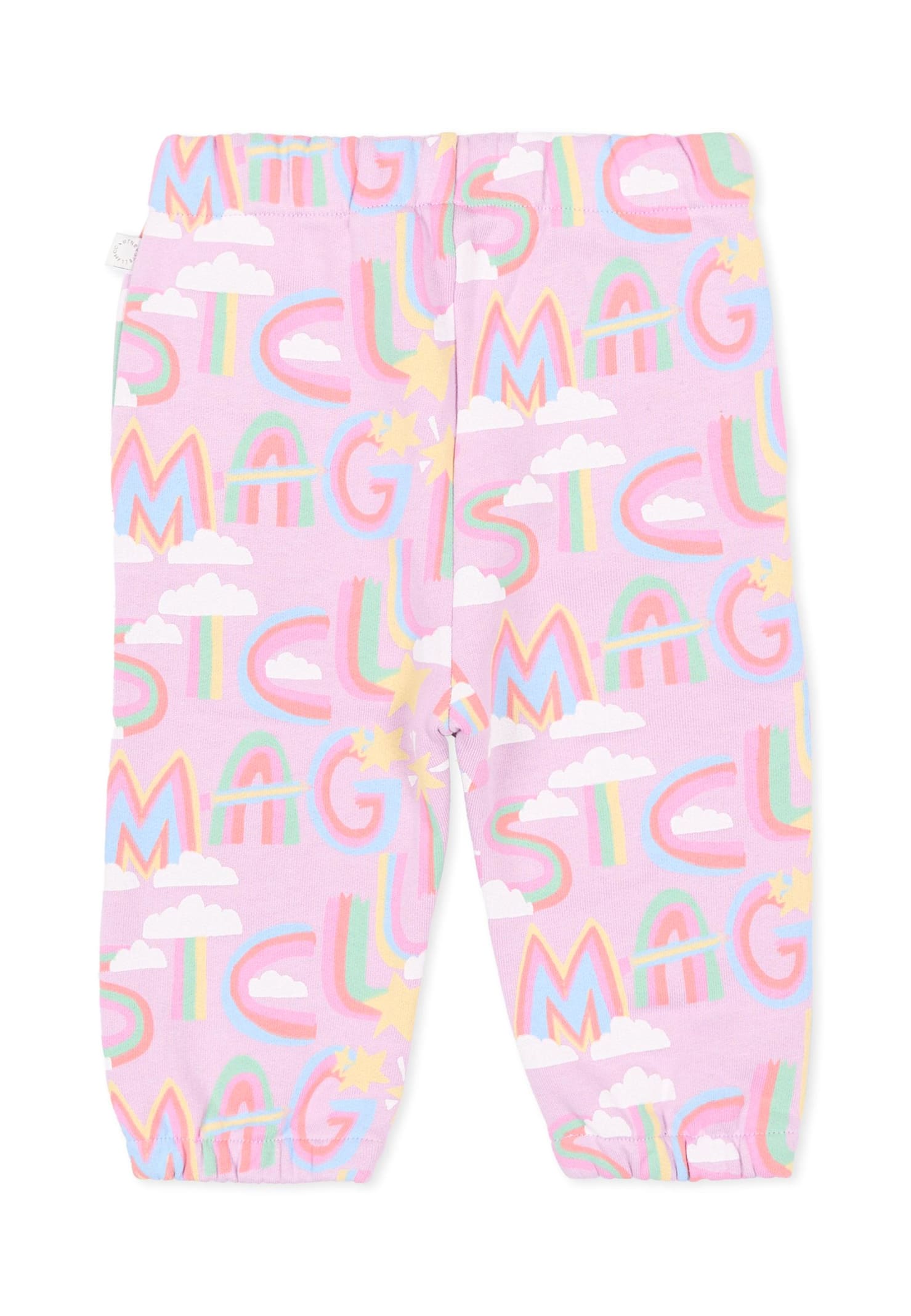 Stella Mccartney Lilac Joggers Pants Magic Stella For Baby Girl In Purple