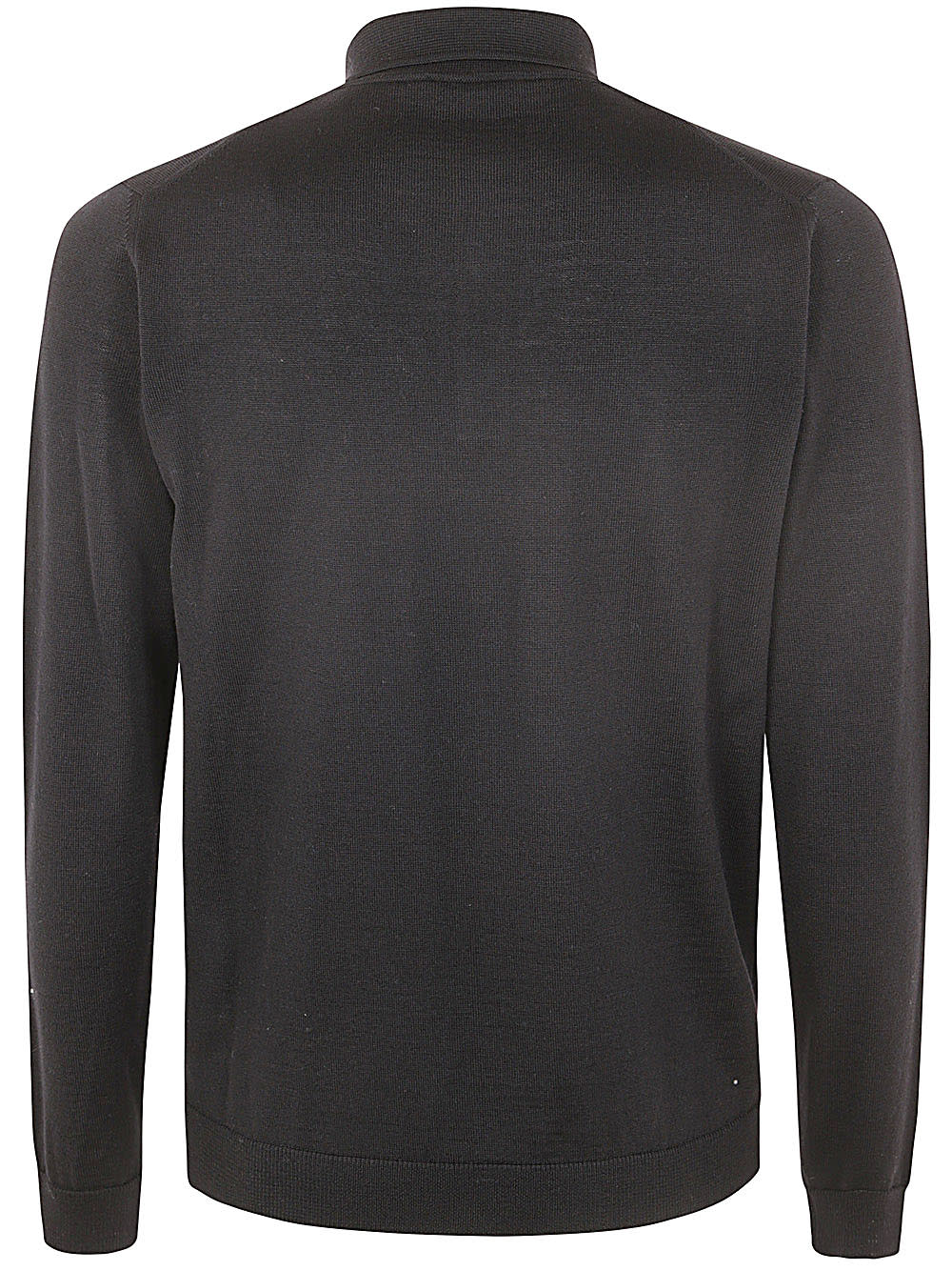 Shop Nuur Long Sleeve Polo In Black