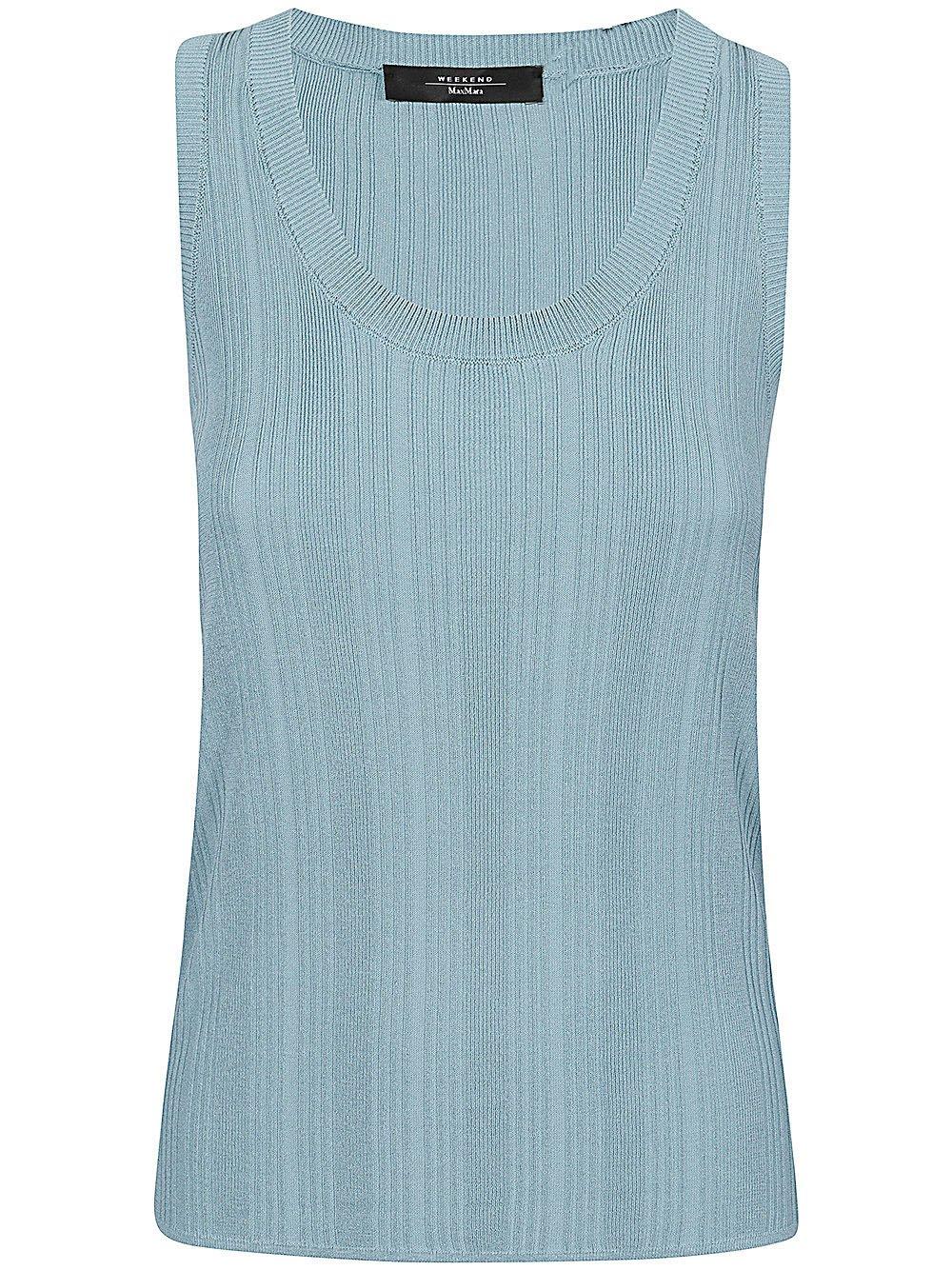 Slim-fit Ribbed-knit Sleeveless Top