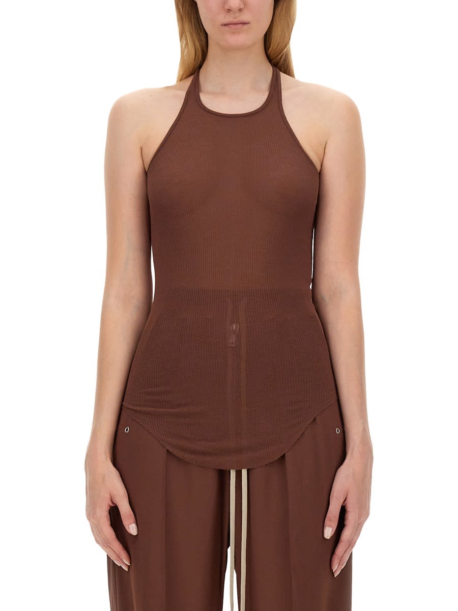 Shop Rick Owens Tank Top In Brown