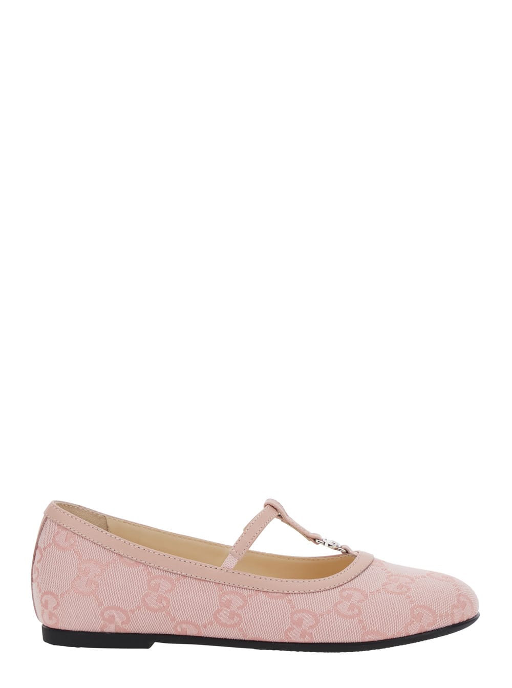 Gucci Double G Ballet Flat In Pink