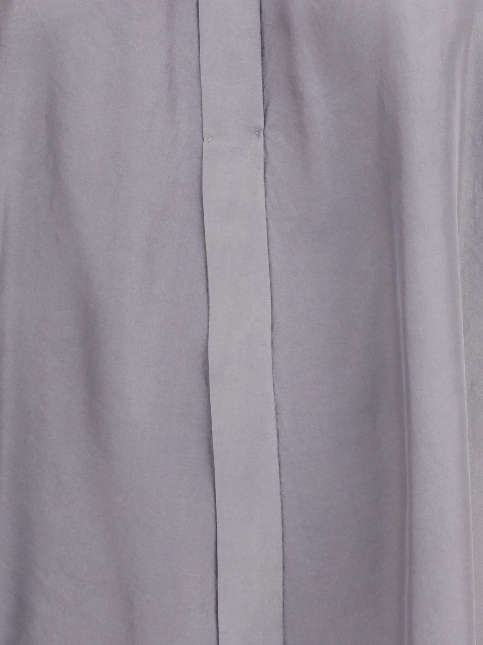 Forte Forte Crater-collar Shirt In Habotai Silk In Gray