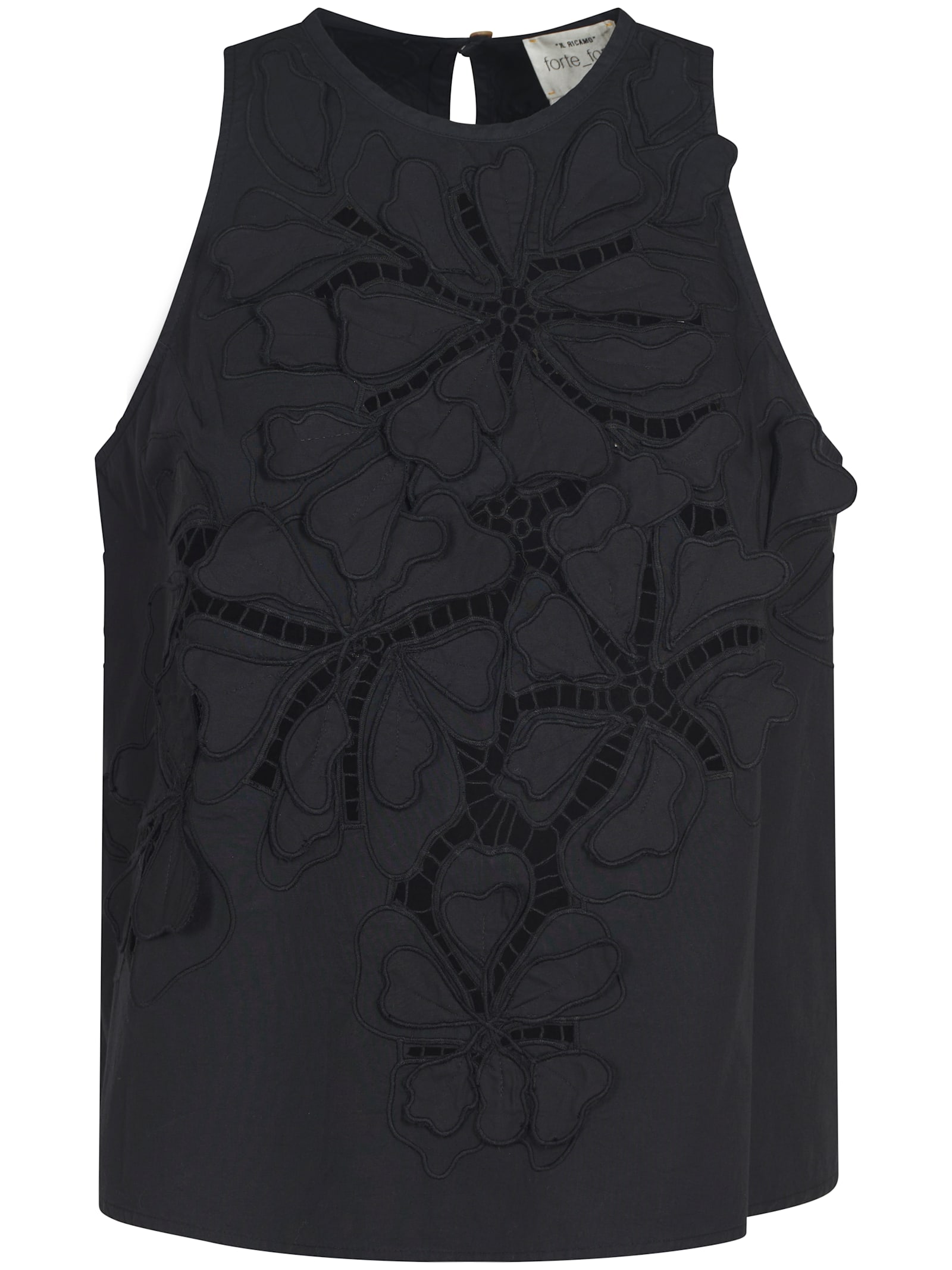 FORTE FORTE FLORAL LACE SLEEVELESS TOP