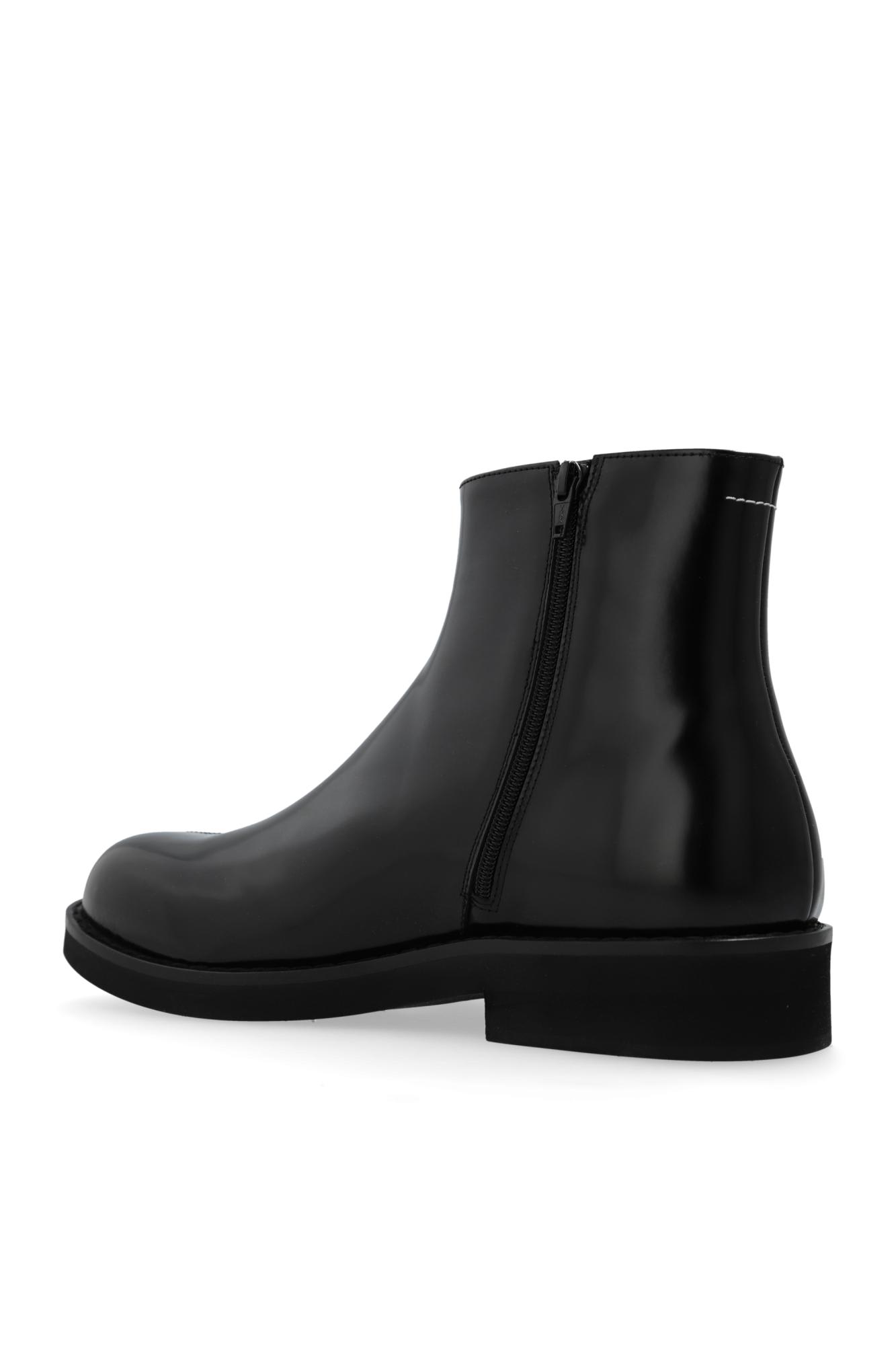 Shop Mm6 Maison Margiela Ankle Boots Anatomic In Black