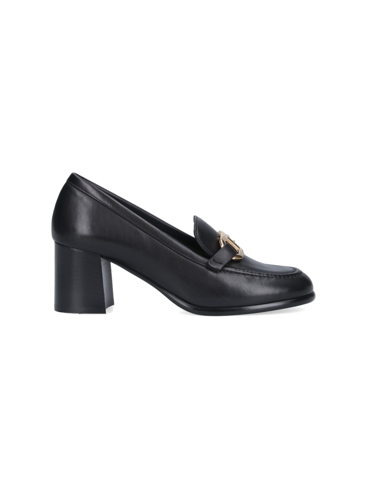 Shop Ferragamo Gancini Loafers In Black