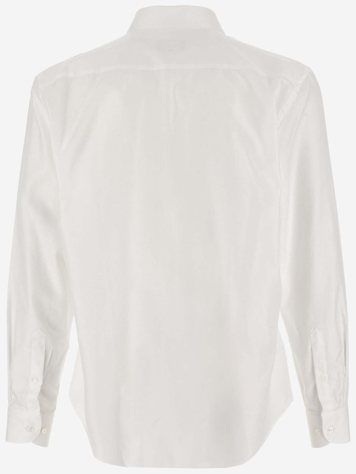 Shop Giorgio Armani Cotton Shirt In White