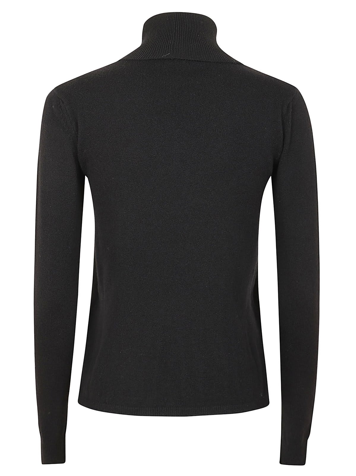 Shop Max Mara Turtleneck Long-sleeved Jumper In Nero