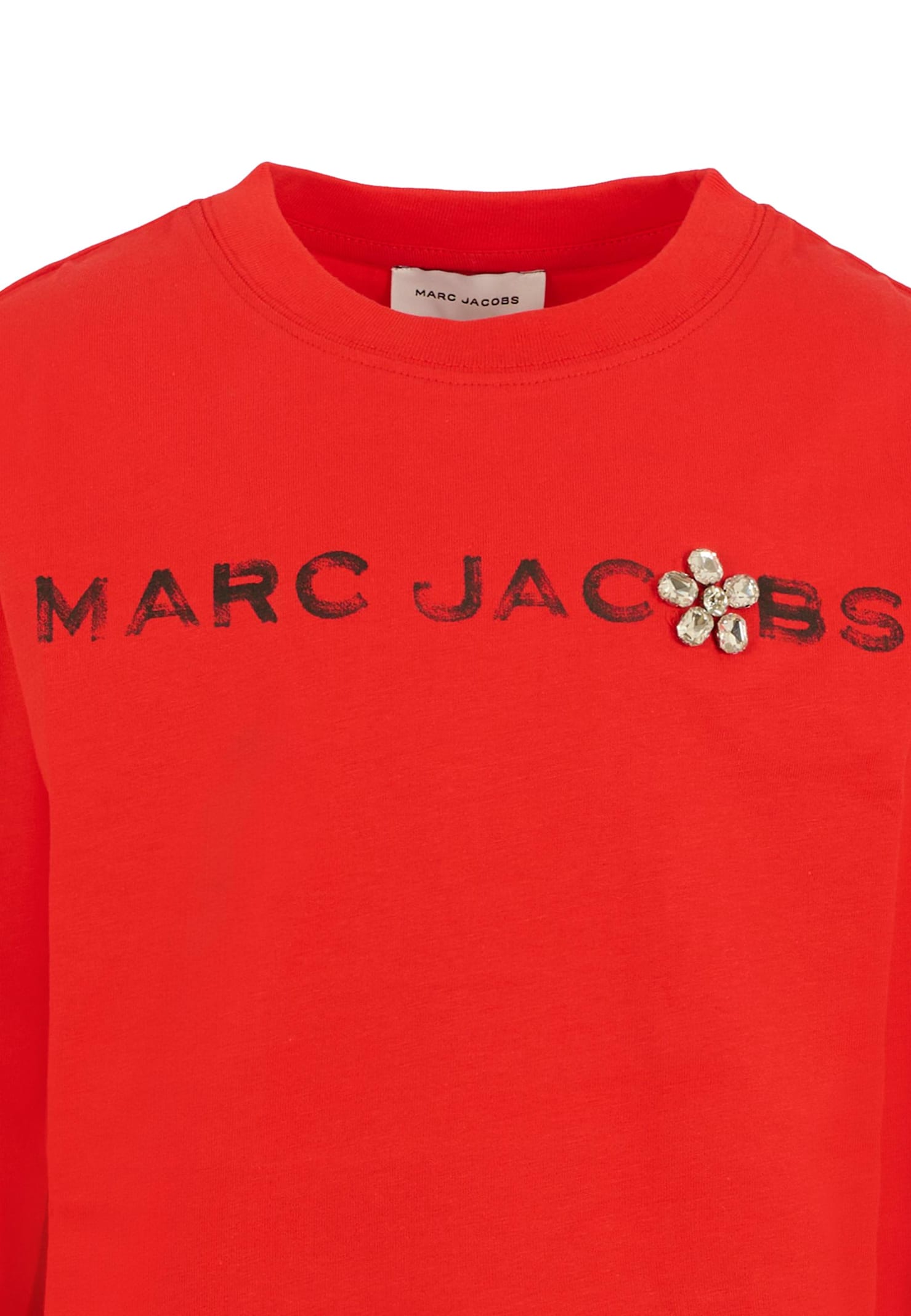 Marc Jacobs Red T-shirt For Girl With Logo In Red