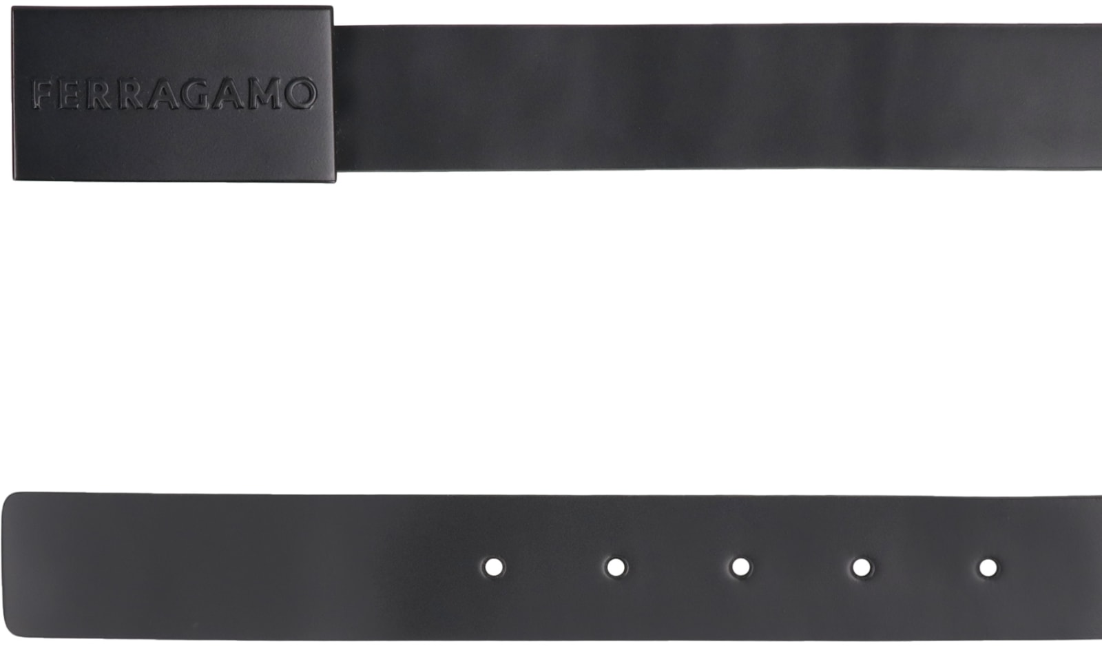 Ferragamo Reversible Leather Belt In Black