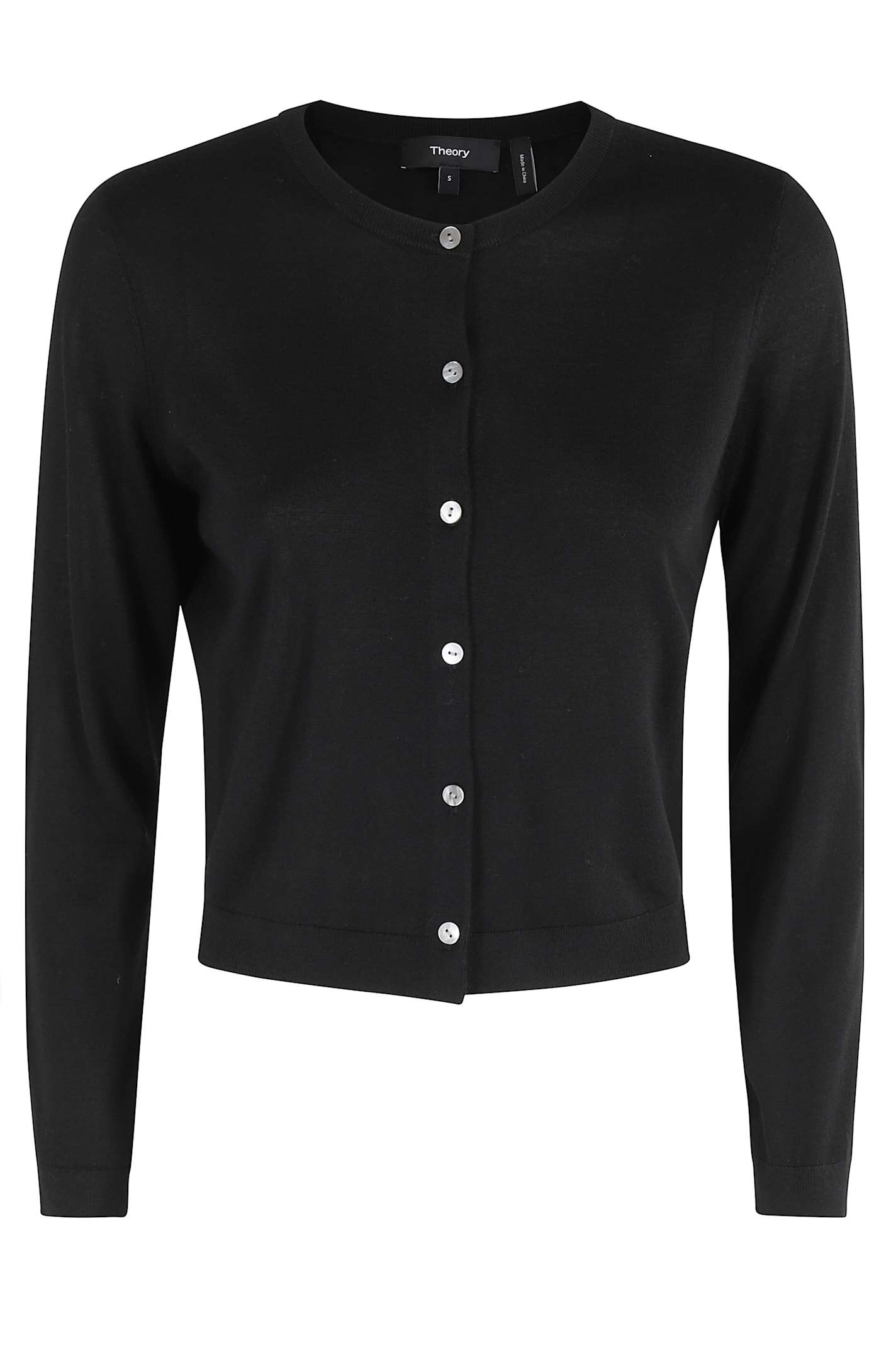 Theory Crop Cardi S Regal M In Black