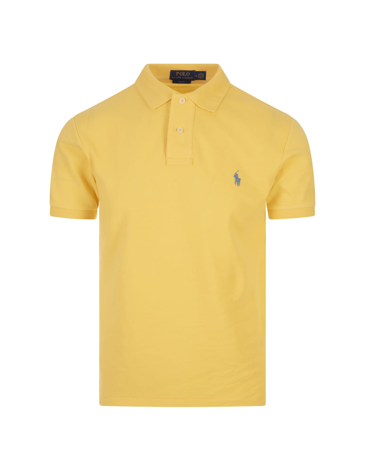 Shop Ralph Lauren Slim-fit Polo Shirt In Oasis Yellow Piqué