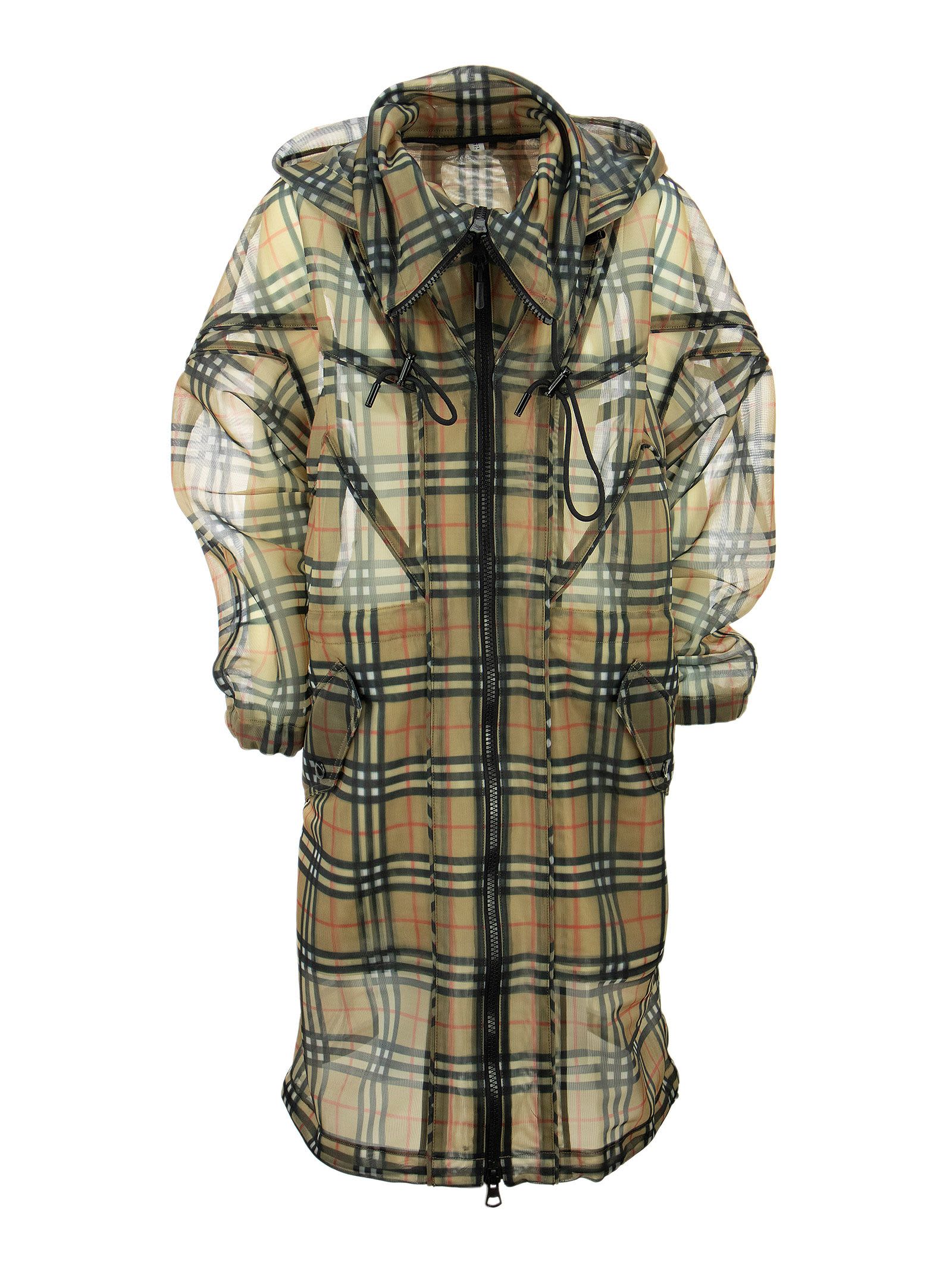 Photo of  Burberry Cowbit - Vintage Check Mesh Trench- shop Burberry jackets online sales